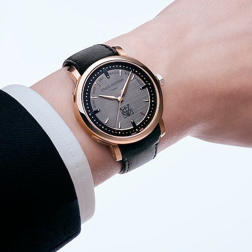 นาฬิการุ่น Louis Vuitton Escale ระบบอัตโนมัติ 39 มม. พิงค์โกลด์ in นาฬิกา's นาฬิกาข้อมือแบรนด์หรู } collections by Louis Vuitton (การย่อ/ขยายผลิตภัณฑ์)