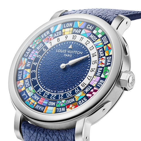 นาฬิการุ่น Louis Vuitton Escale Worldtime ระบบอัตโนมัติ 40 มม. แพลทินัม side view