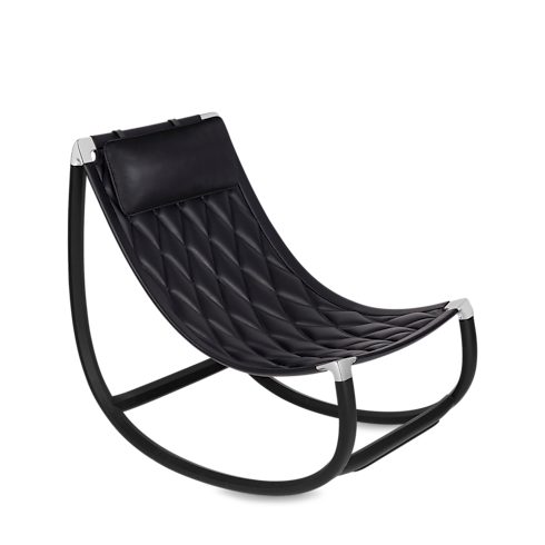 Lune Chair by Marcel Wanders Studio in ทรังก์ การเดินทาง และ บ้าน's บ้านและศิลปะการไดนิ่ง Objets Nomades - คอลเล็คชั่น เฟอร์นิเจอร์ collections by Louis Vuitton (การย่อ/ขยายผลิตภัณฑ์)