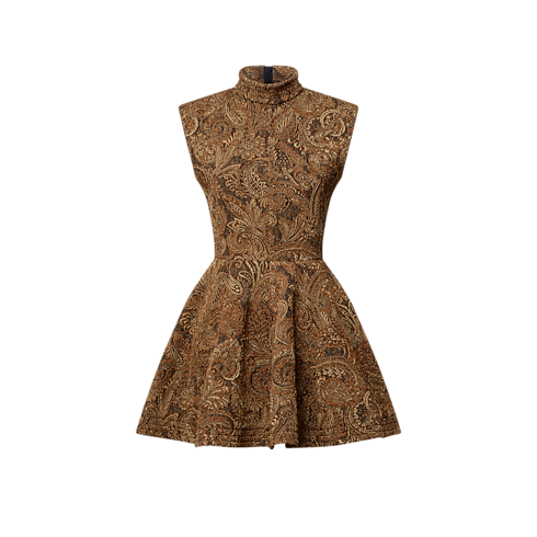 เดรสทรงเอผ้าลูเร็กซ์เทคนิคแจ็คการ์ด in ผู้หญิง's เสื้อผ้า ชุดเดรสสำหรับผู้หญิง collections by Louis Vuitton (การย่อ/ขยายผลิตภัณฑ์)