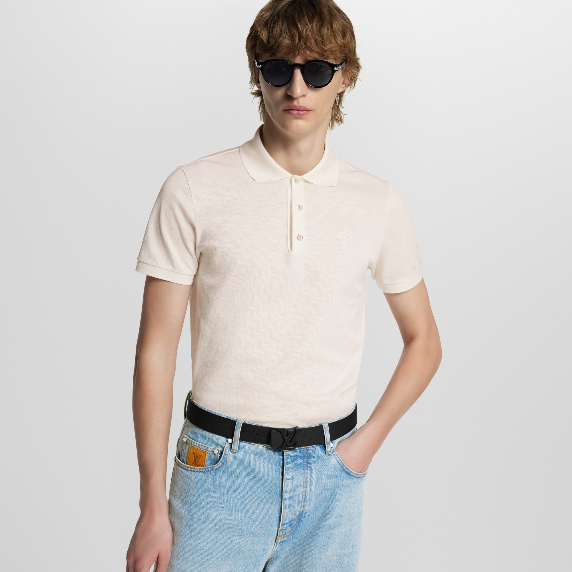 เข็มขัดรุ่น LV Aerogram ขนาด 35 มม. หนังประเภทอื่น in ผู้ชาย