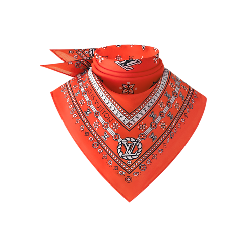 ผ้า Square รุ่น LV Bandana 55 . in ผู้หญิง's แอคเซสเซอรี่ ผ้าโพกหัวสำหรับผู้หญิง collections by Louis Vuitton (การย่อ/ขยายผลิตภัณฑ์)