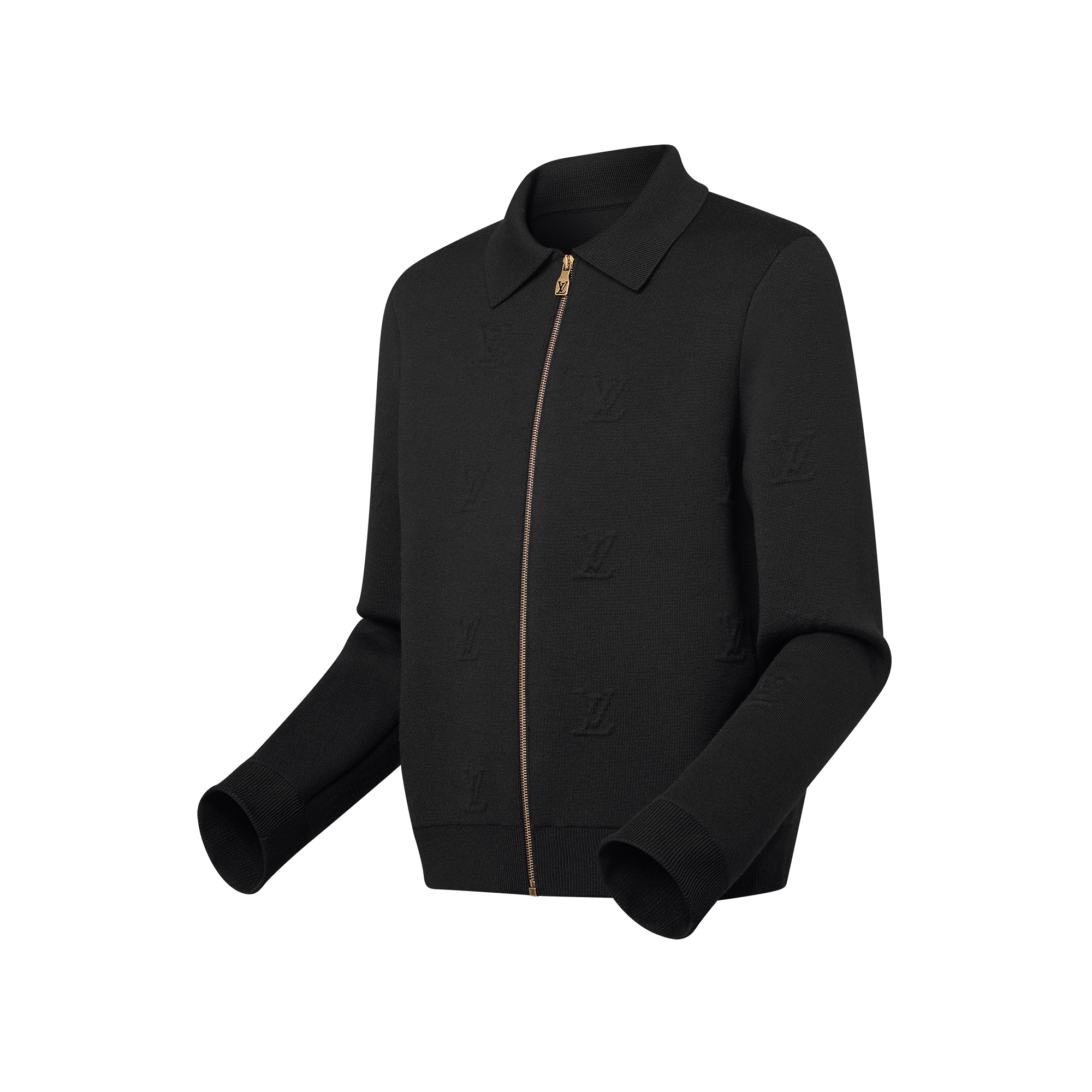 เสื้อแจ็คเก็ตบลูซงผ้าวูลประทับลาย LV Blason  in ผู้ชาย