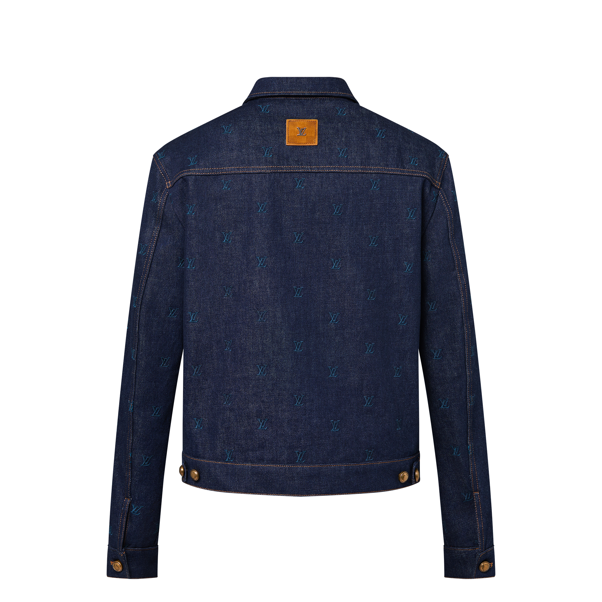 เสื้อแจ็คเก็ตบลูซงเดนิมปักลาย LV Blason  in ผู้ชาย