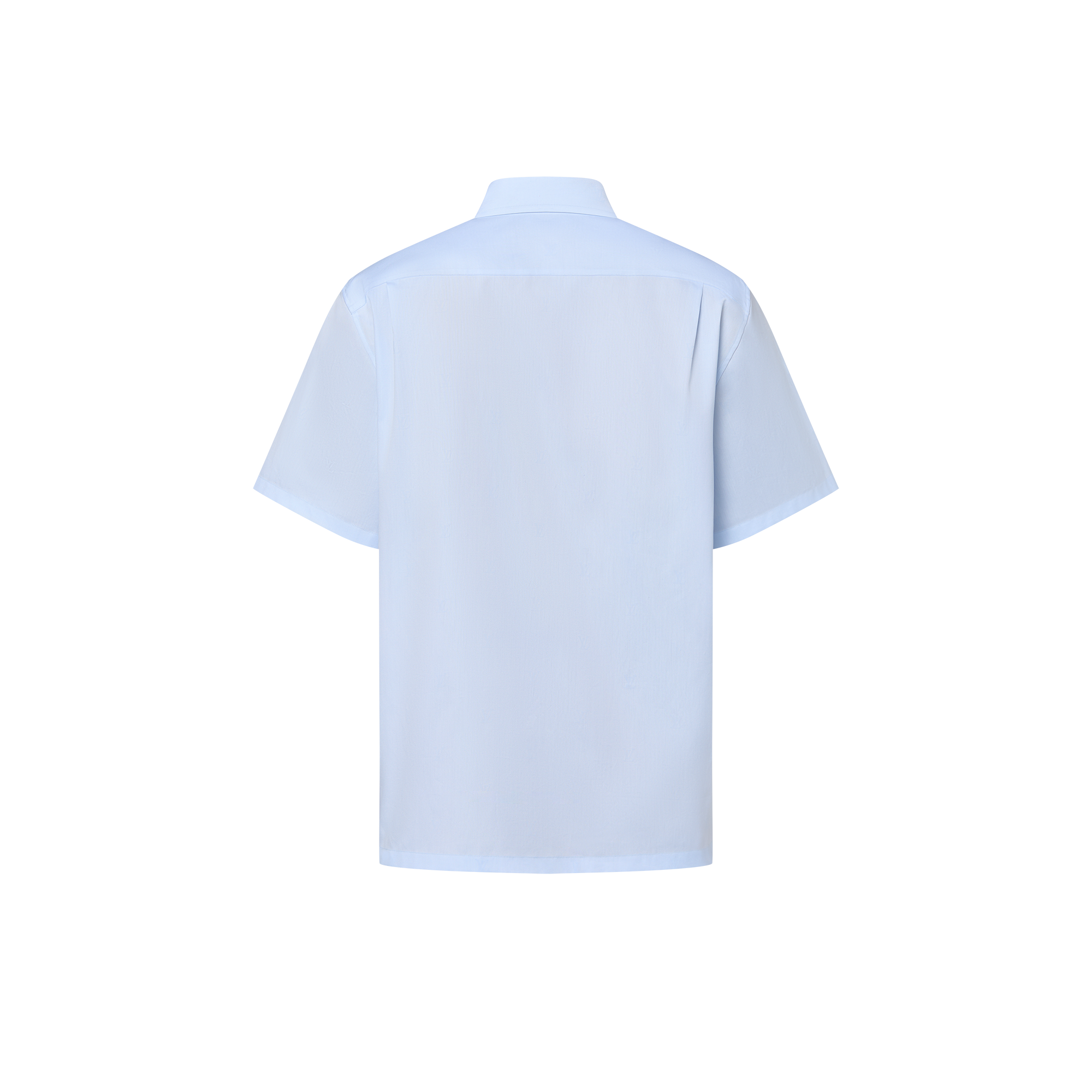 เสื้อเชิ้ตออกซ์ฟอร์ดแขนสั้นผ้าคอตตอนพิมพ์ลาย LV Blason  in ผู้ชาย