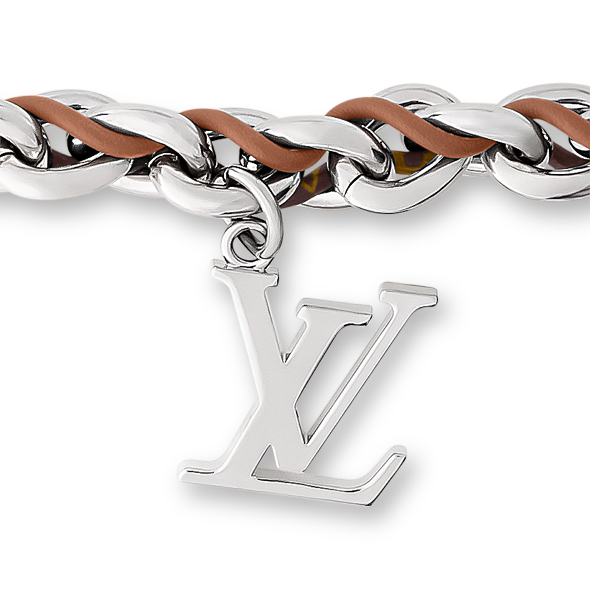 เข็มขัดโซ่รุ่น LV Braided . in ผู้ชาย