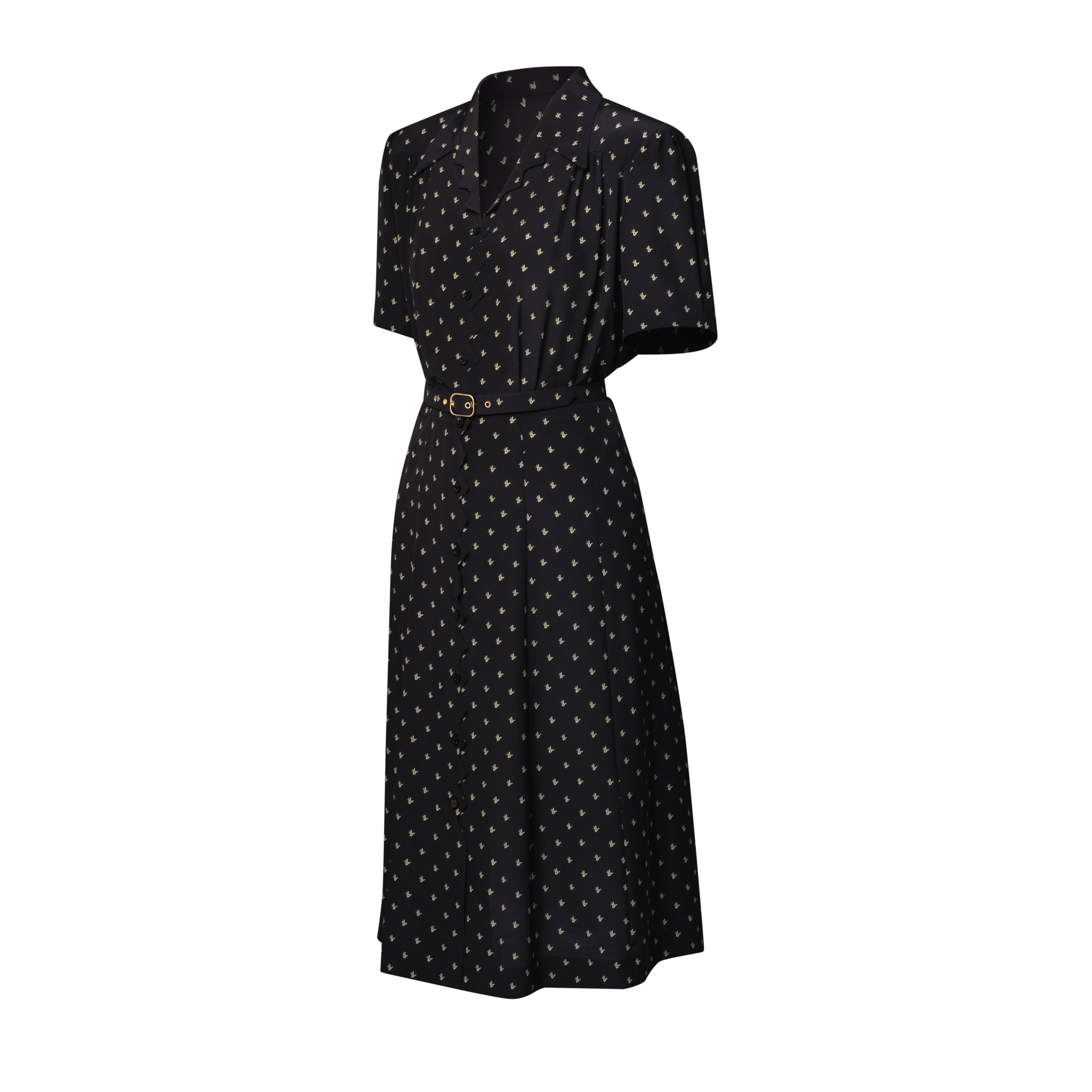 เชิ้ตเดรสลาย LV By GC  in ผู้หญิง