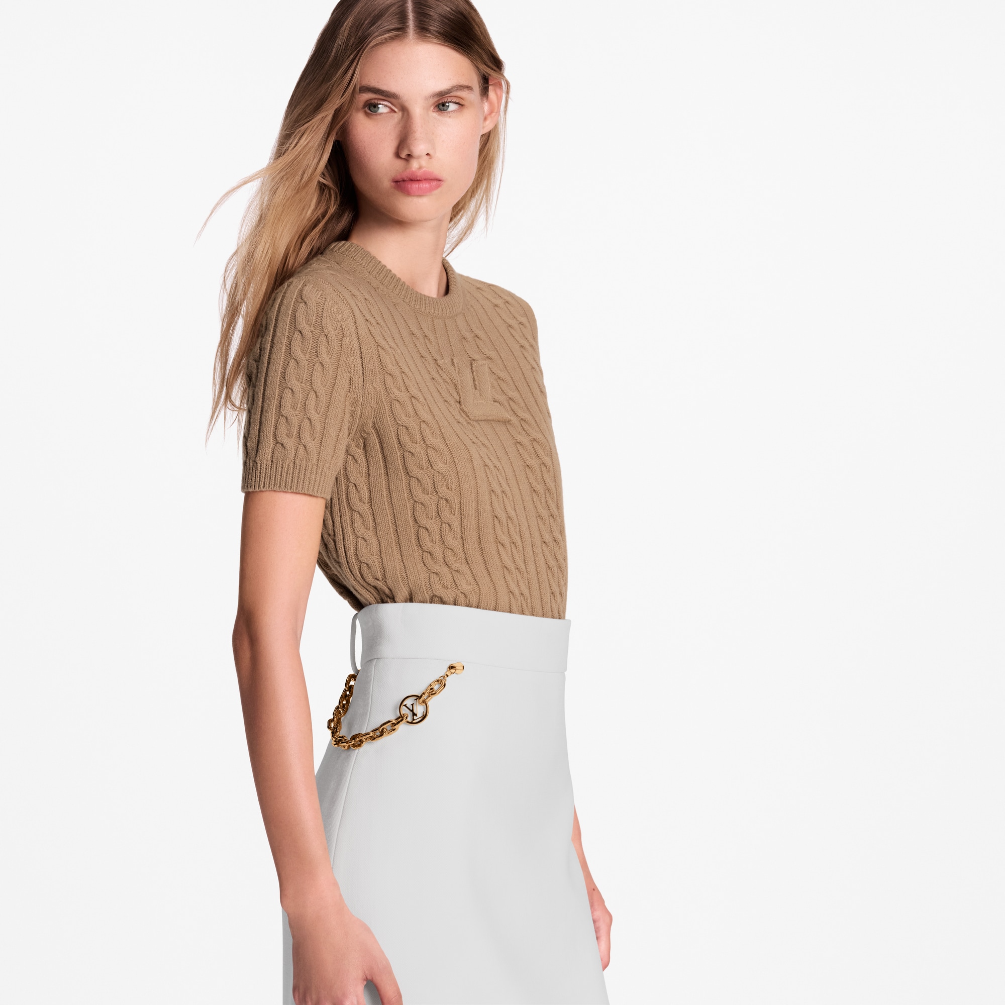 กระโปรงประดับสายโซ่ LV  in ผู้หญิง