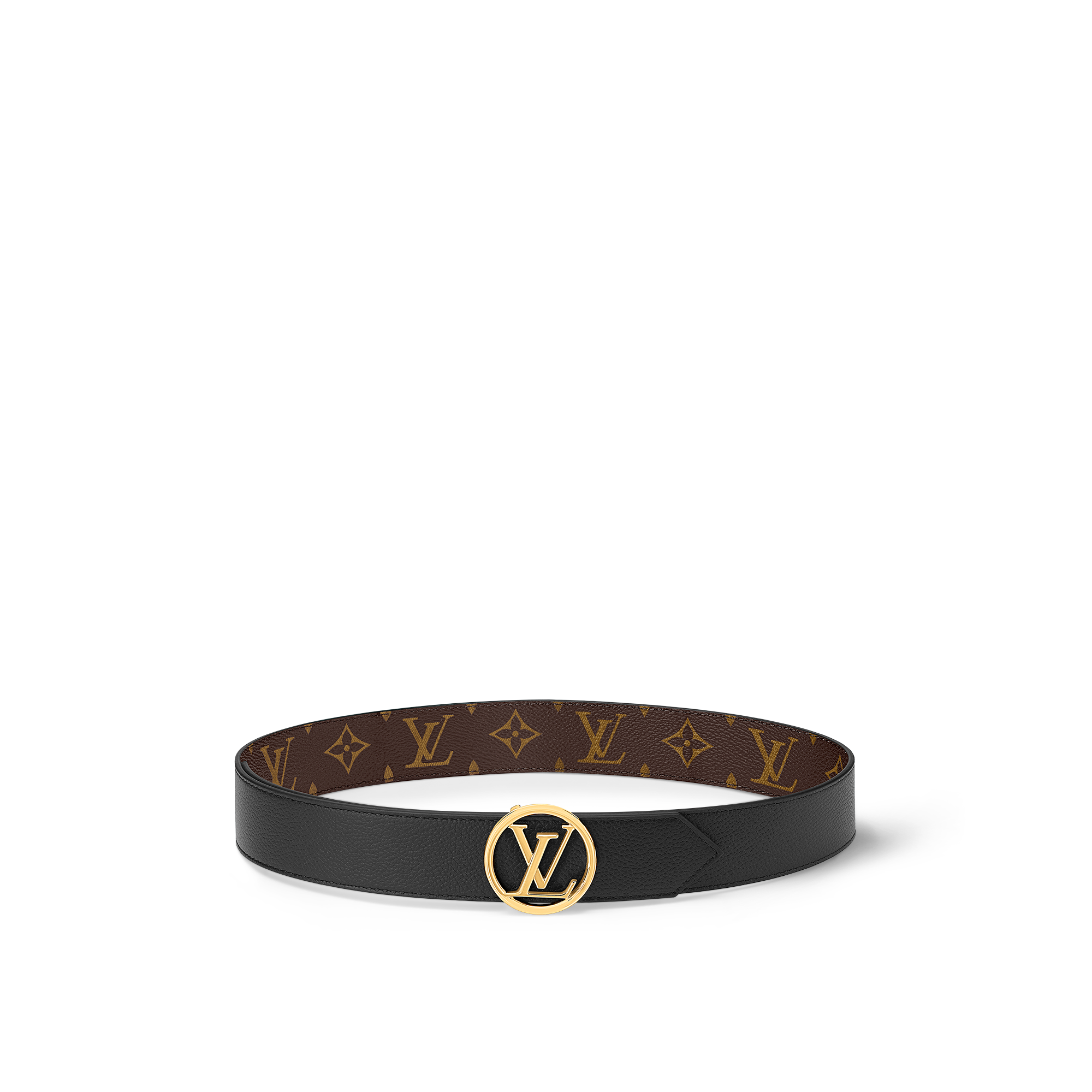 เข็มขัดรุ่น LV Circle ขนาด 35 มม. ใส่ได้ทั้งสองด้าน Monogram in ผู้หญิง