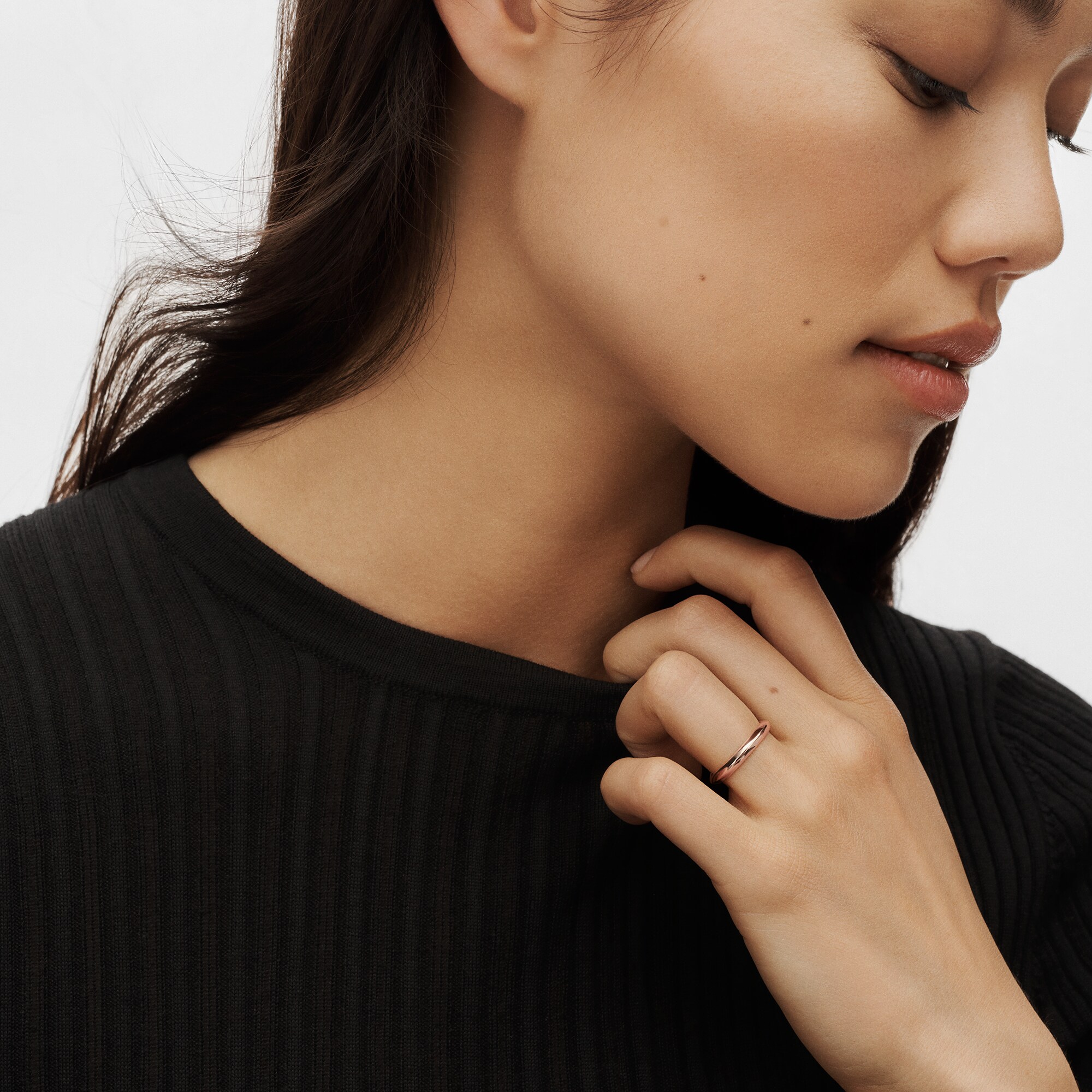 แหวนแต่งงาน LV Diamonds 3 มม. พิงค์โกลด์  in จิวเวลรี่