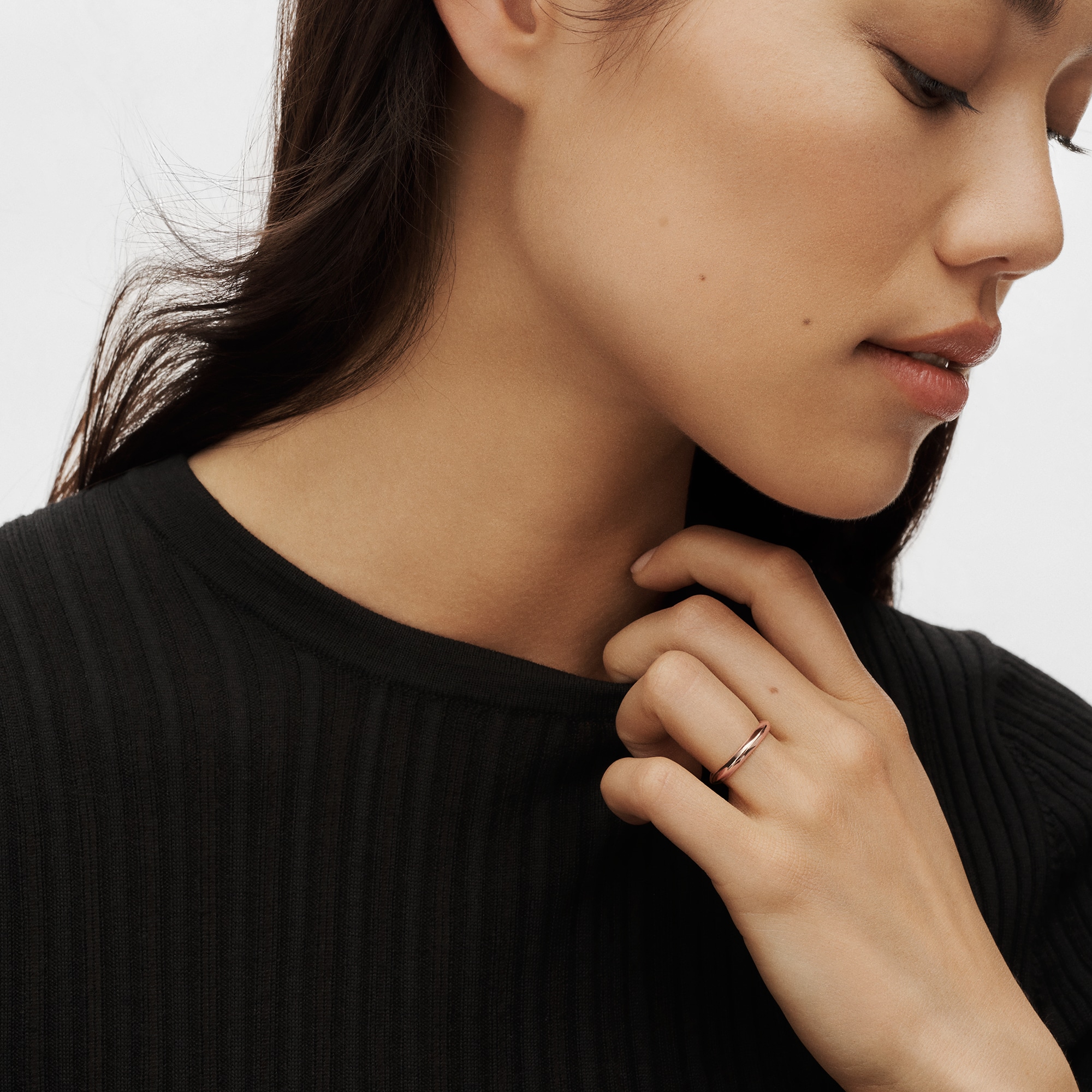 แหวนแต่งงาน LV Diamonds 3 มม. พิงค์โกลด์  in จิวเวลรี่