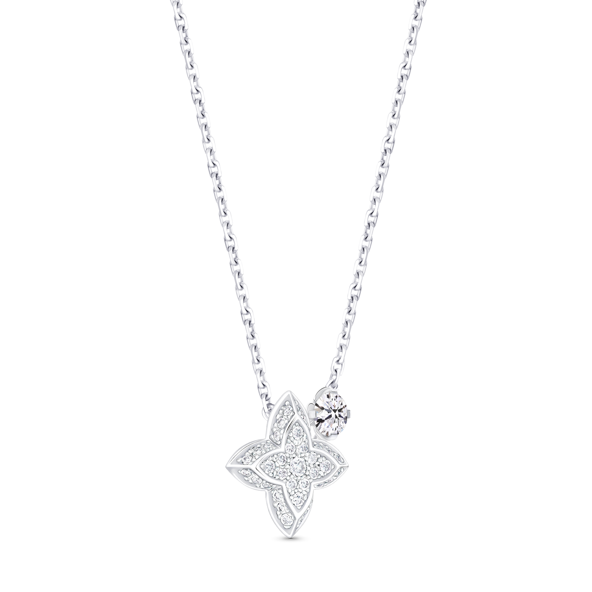 จี้ LV Diamonds Double เพชรเจียระไนทรงกลม  in จิวเวลรี่