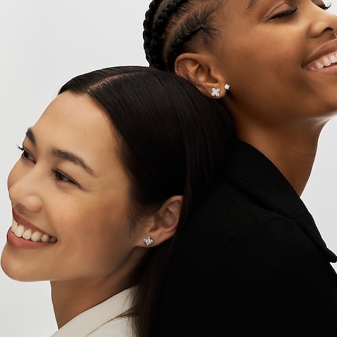 ต่างหูสตั๊ด LV Diamonds Double เพชรเจียระไนทรงกลม - สำหรับหนึ่งข้าง in จิวเวลรี่'s คอลเล็คชั่น LV Diamonds collections by Louis Vuitton (การย่อ/ขยายผลิตภัณฑ์)