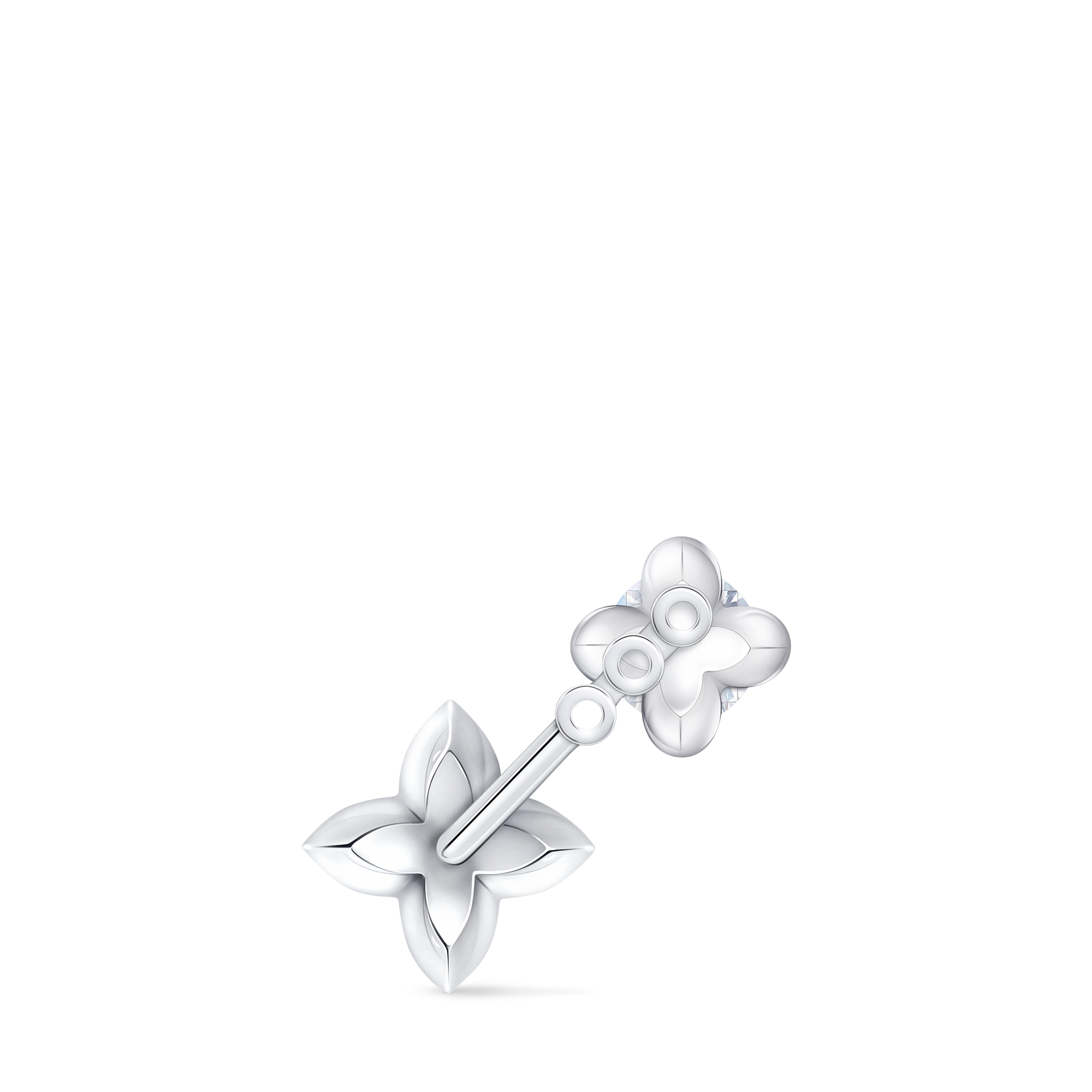 ต่างหูสตั๊ด LV Diamonds Double เพชรเจียระไนทรงกลม - สำหรับหนึ่งข้าง  in จิวเวลรี่