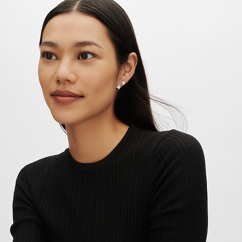 ต่างหูสตั๊ด LV Diamonds Double เพชรเจียระไนทรงกลม - สำหรับหนึ่งข้าง in จิวเวลรี่'s คอลเล็คชั่น LV Diamonds collections by Louis Vuitton (การย่อ/ขยายผลิตภัณฑ์)