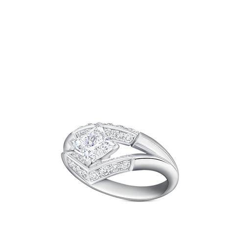 แหวน LV Diamonds Pavé Double เพชรเจียระไนรูป LV Monogram Star in จิวเวลรี่'s คอลเล็คชั่น LV Diamonds collections by Louis Vuitton (การย่อ/ขยายผลิตภัณฑ์)