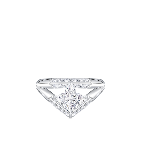 แหวน LV Diamonds Pavé Double เพชรเจียระไนรูป LV Monogram Star in จิวเวลรี่'s คอลเล็คชั่น LV Diamonds collections by Louis Vuitton (การย่อ/ขยายผลิตภัณฑ์)
