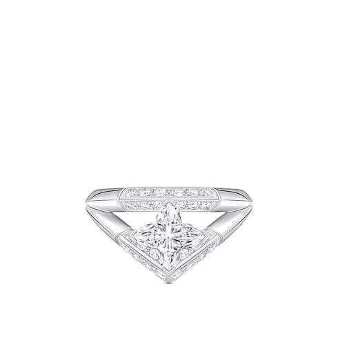 แหวน LV Diamonds Pavé Double เพชรเจียระไนรูป LV Monogram Star in จิวเวลรี่'s คอลเล็คชั่น LV Diamonds collections by Louis Vuitton (การย่อ/ขยายผลิตภัณฑ์)