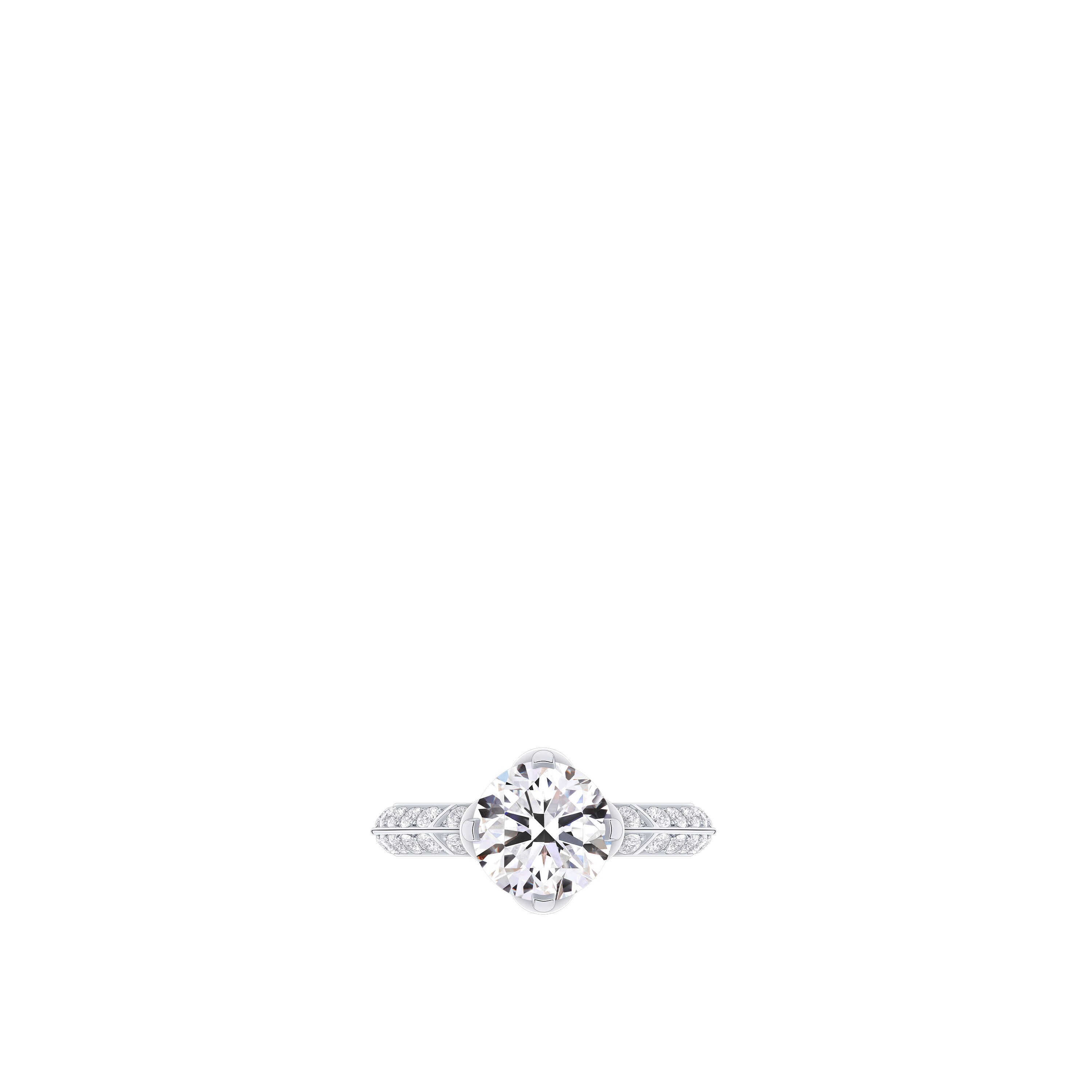 แหวน LV Diamonds Pavé Solitaire เพชรเจียระไนทรงกลม  in จิวเวลรี่
