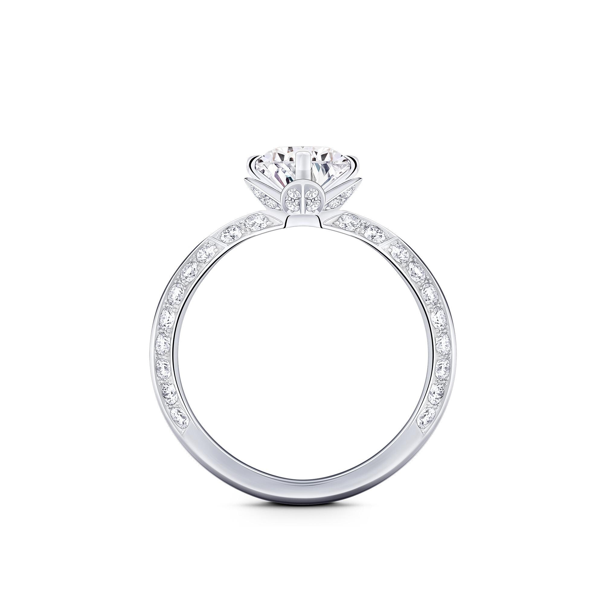 แหวน LV Diamonds Pavé Solitaire เพชรเจียระไนทรงกลม  in จิวเวลรี่