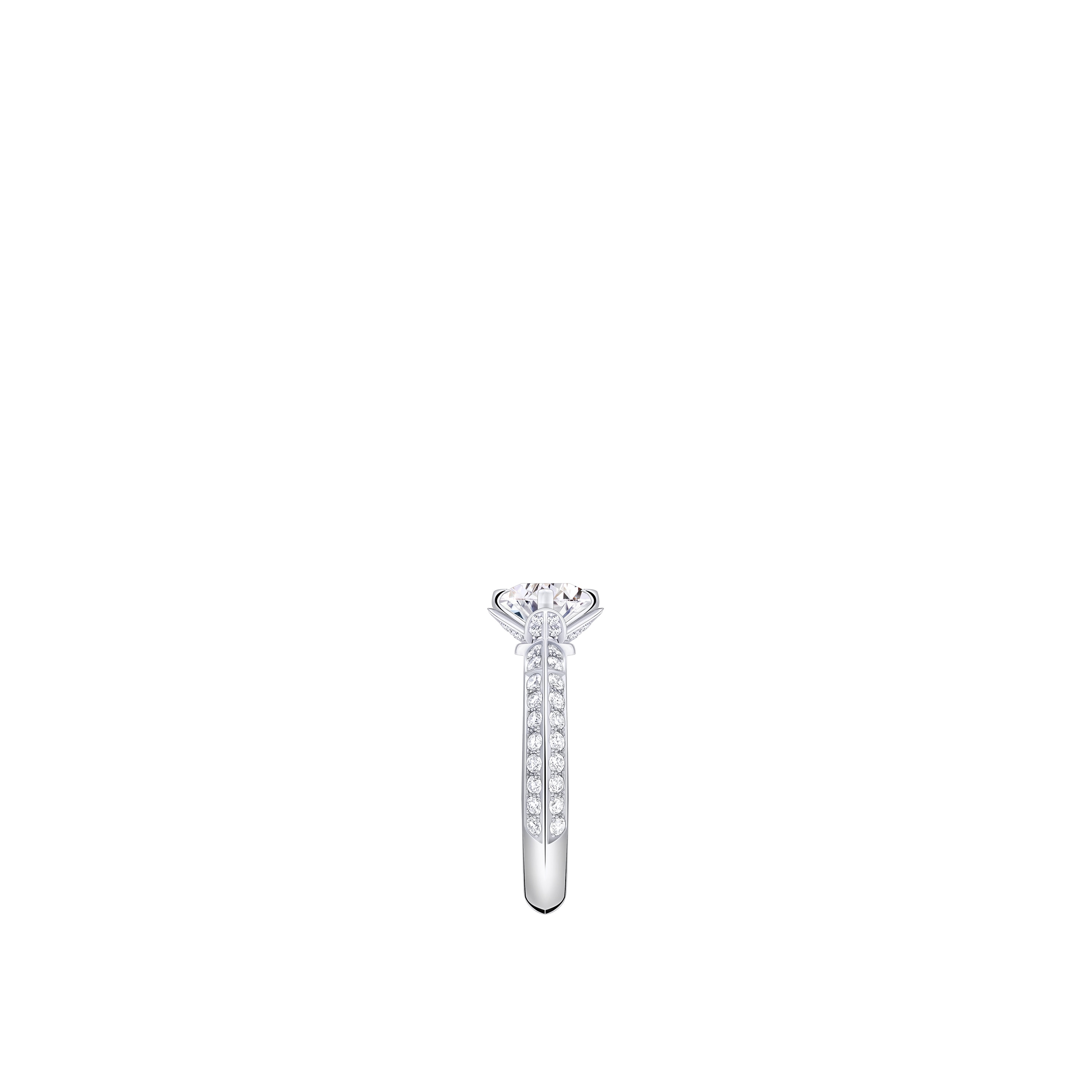 แหวน LV Diamonds Pavé Solitaire เพชรเจียระไนทรงกลม  in จิวเวลรี่