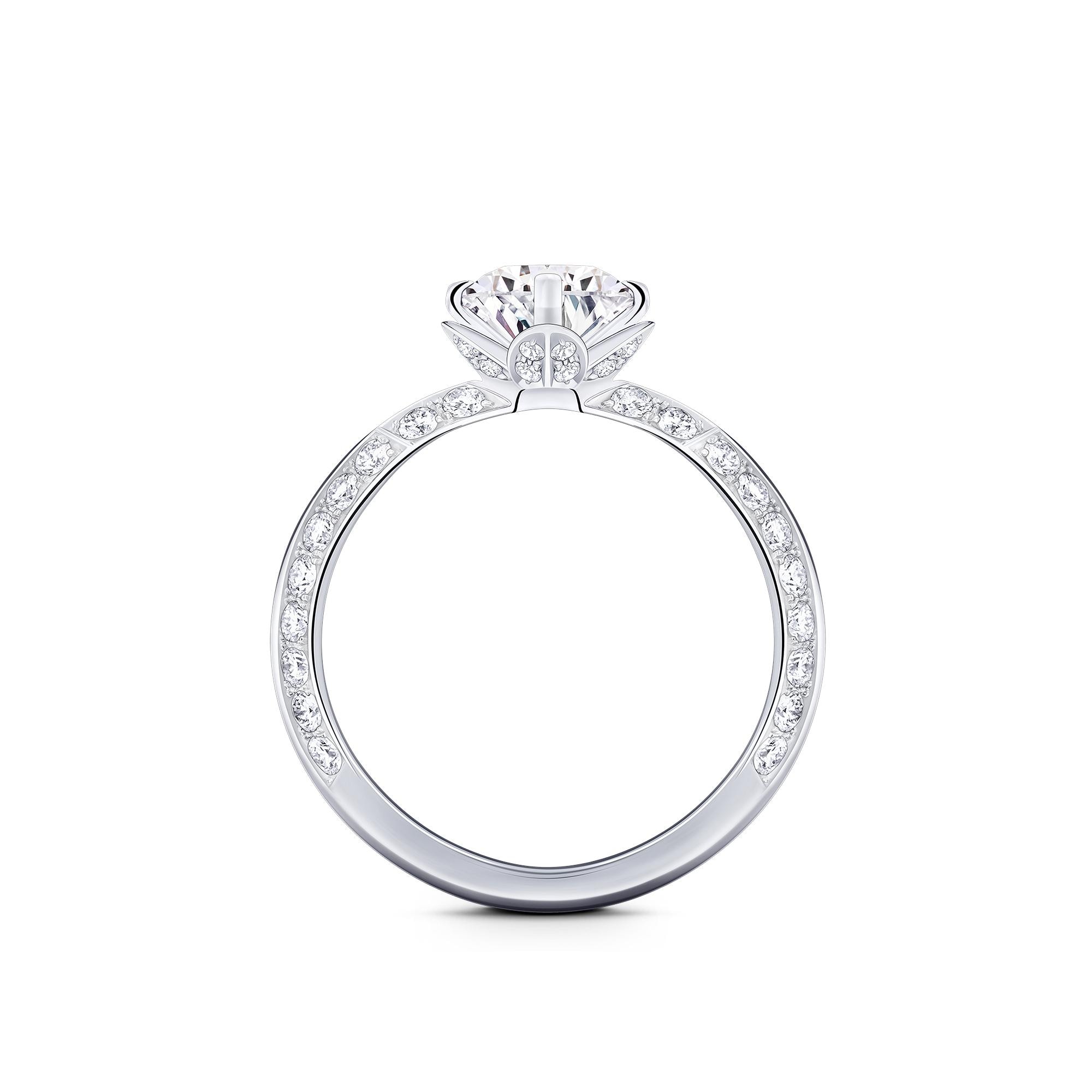 แหวน LV Diamonds Pavé Solitaire เพชรเจียระไนทรงกลม  in จิวเวลรี่