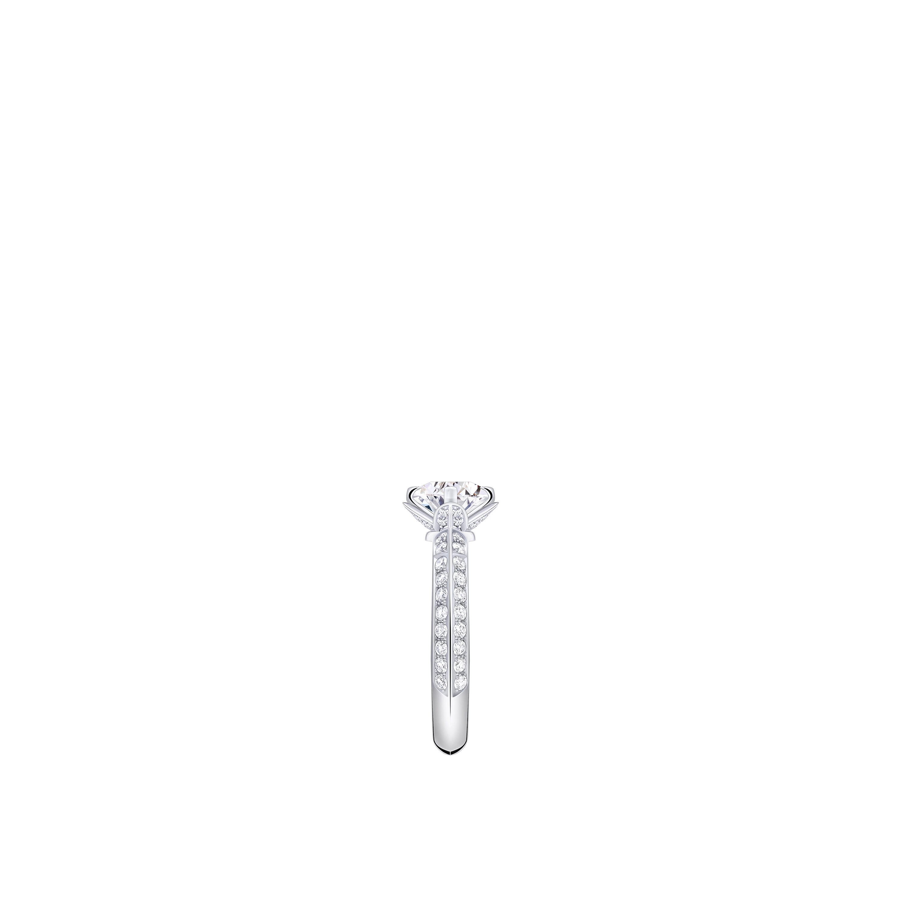 แหวน LV Diamonds Pavé Solitaire เพชรเจียระไนทรงกลม  in จิวเวลรี่
