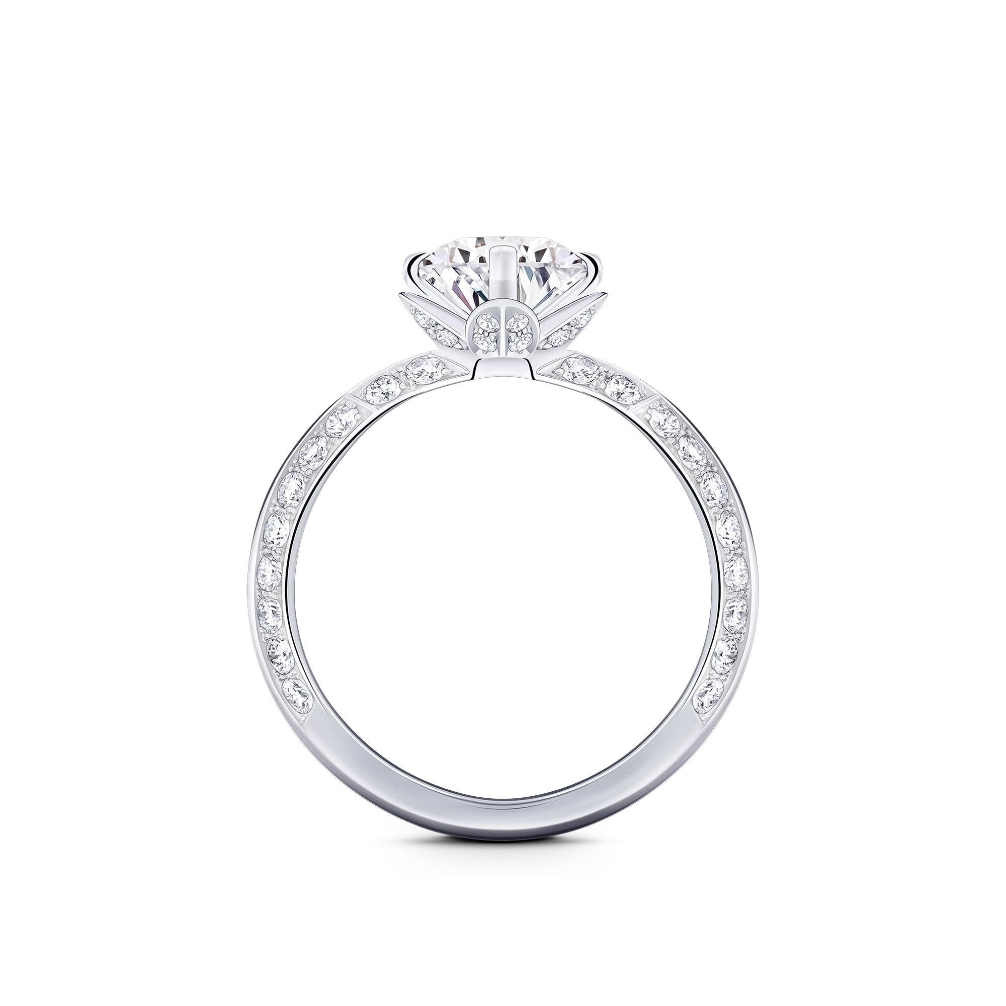 แหวน LV Diamonds Pavé Solitaire เพชรเจียระไนทรงกลม  in จิวเวลรี่