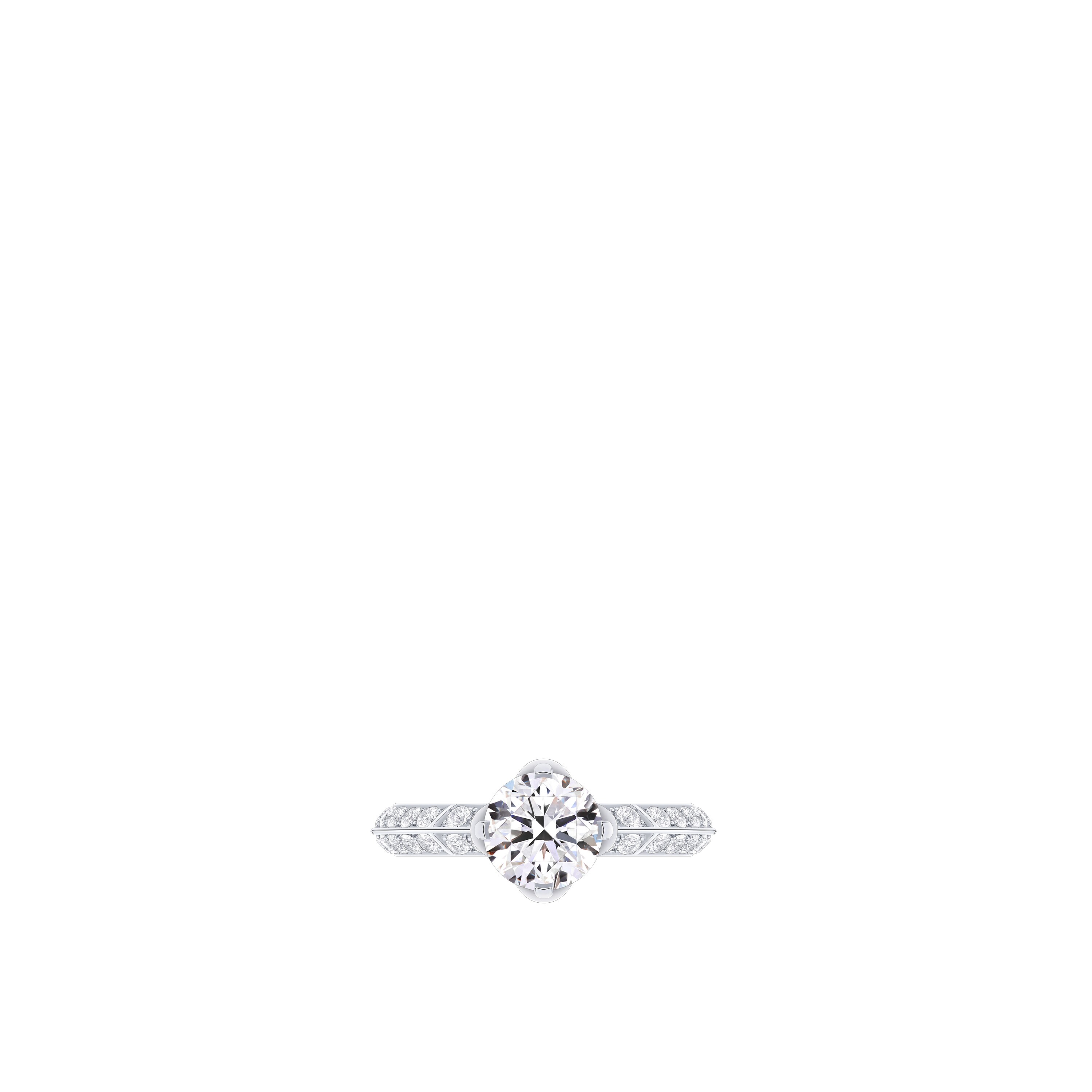 แหวน LV Diamonds Pavé Solitaire เพชรเจียระไนทรงกลม  in จิวเวลรี่
