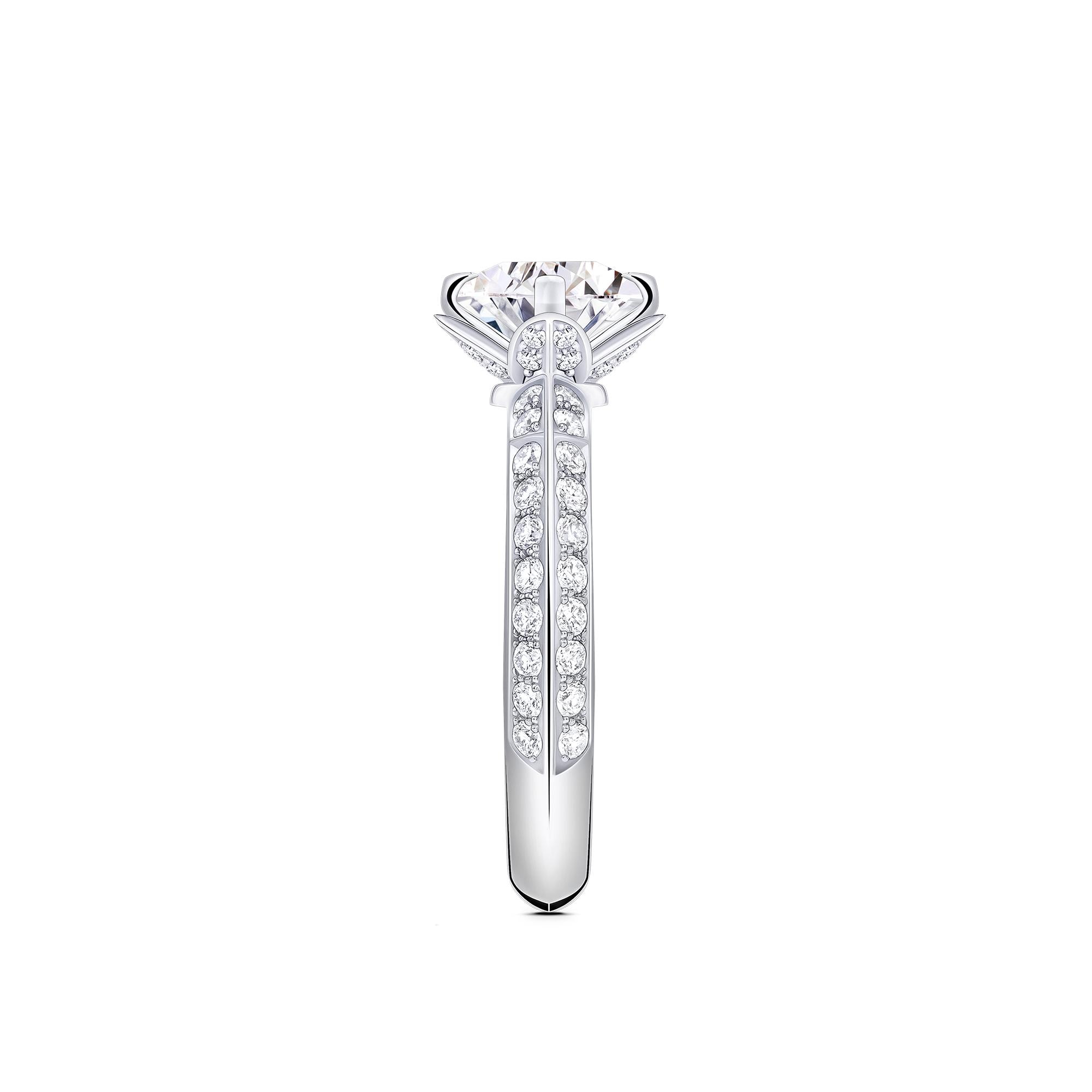 แหวน LV Diamonds Pavé Solitaire เพชรเจียระไนทรงกลม  in จิวเวลรี่
