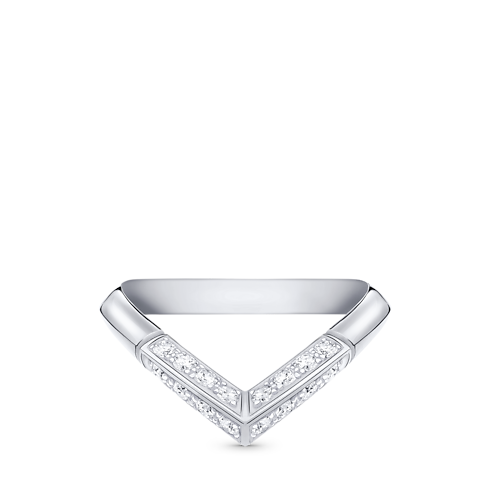 แหวน LV Diamonds Pavé V แพลทินัม in จิวเวลรี่'s หมวดหมู่ แหวนแต่งงาน collections by Louis Vuitton (การย่อ/ขยายผลิตภัณฑ์)