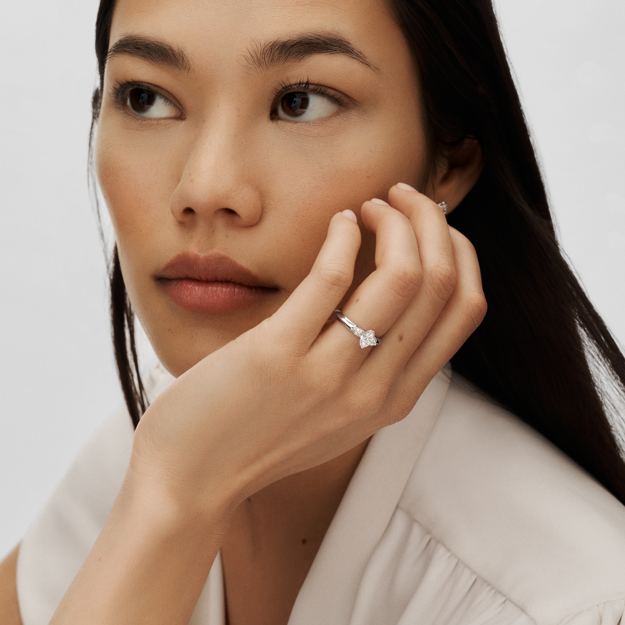 แหวน LV Diamonds Solitaire เพชรเจียระไนรูป LV Monogram Star  in จิวเวลรี่