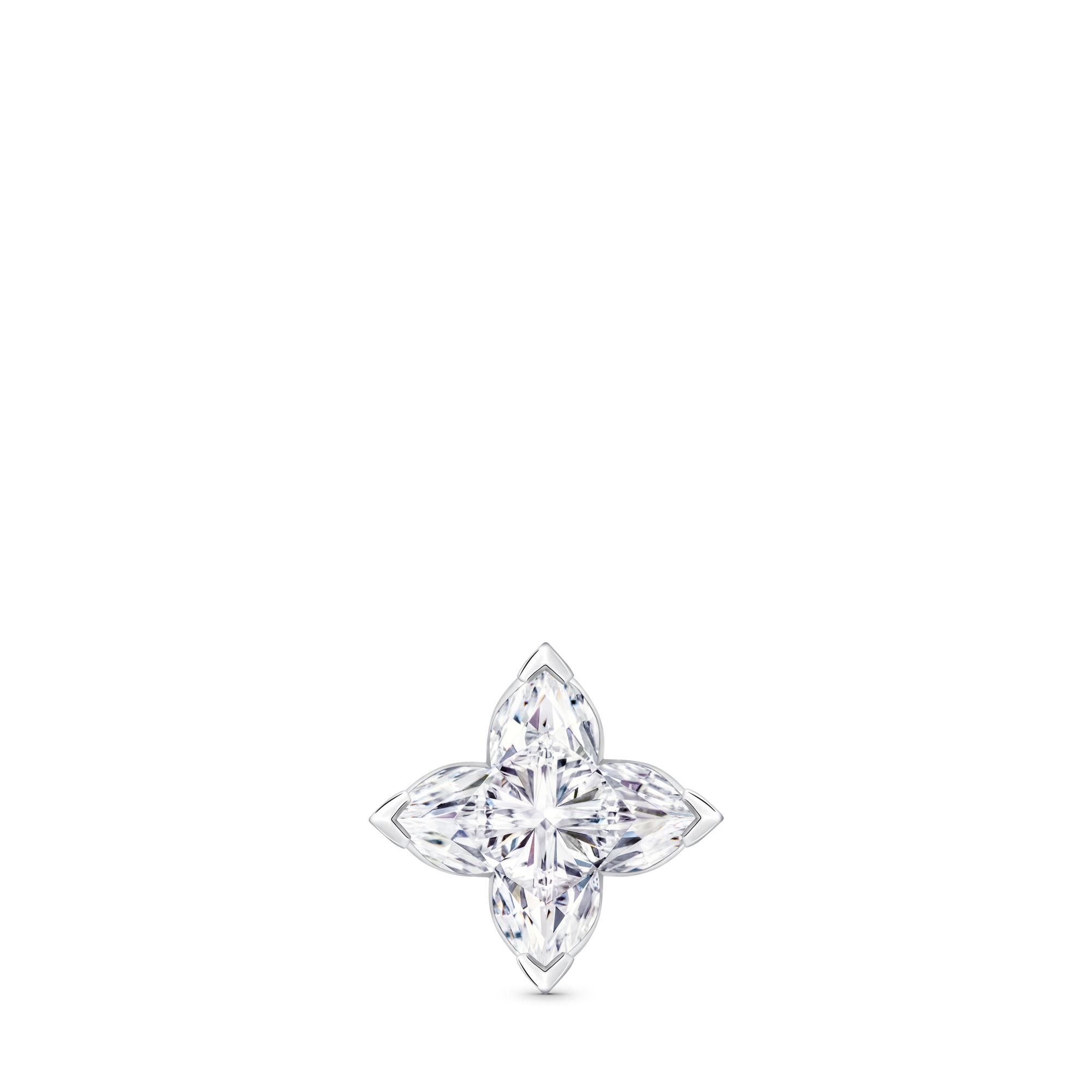 ต่างหูสตั๊ด LV Diamonds เพชรเจียระไนรูป LV Monogram Star - สำหรับหนึ่งข้าง  in จิวเวลรี่