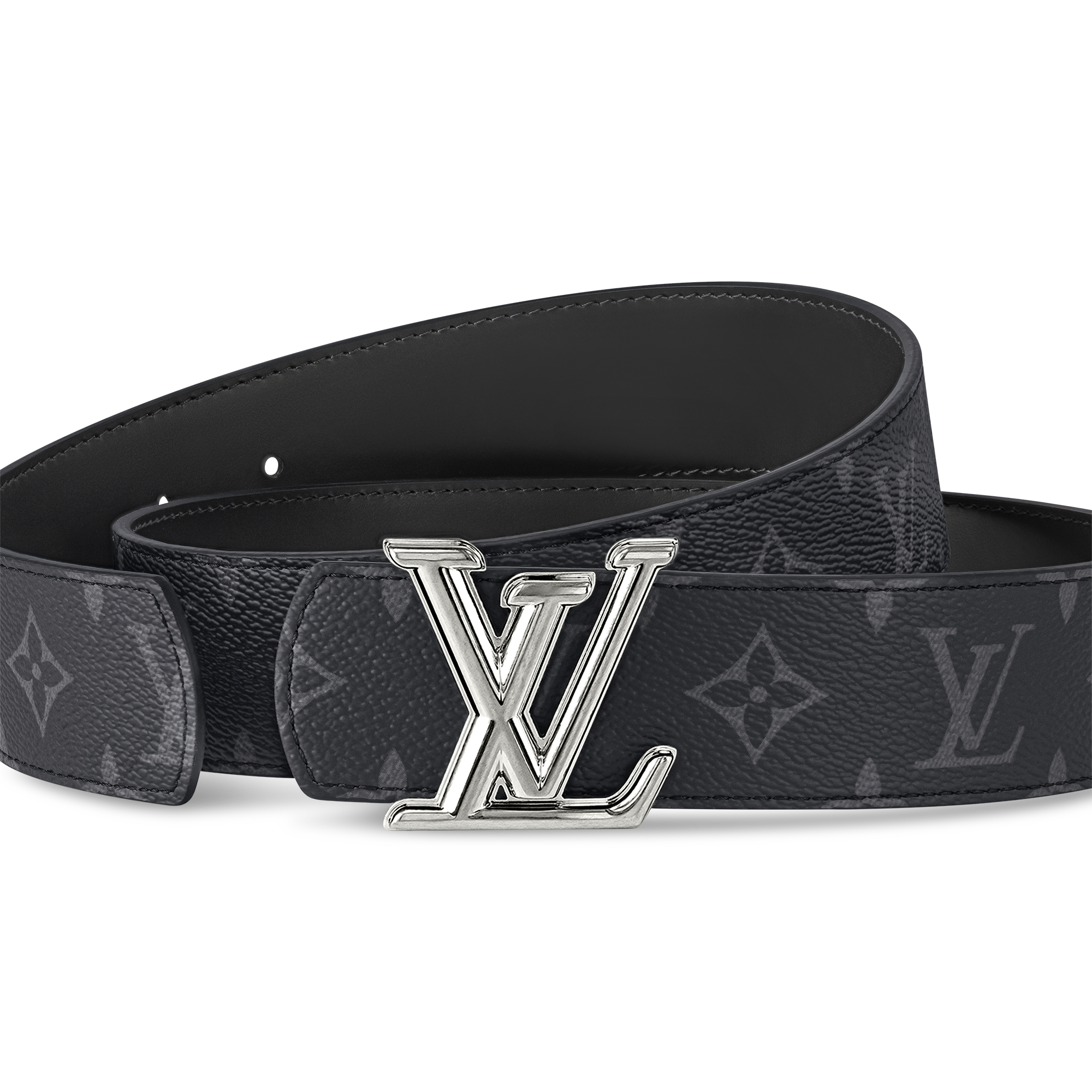 เข็มขัดรุ่น LV Dimension ขนาด 40 มม. ใส่ได้ทั้งสองด้าน Monogram Eclipse in ผู้ชาย