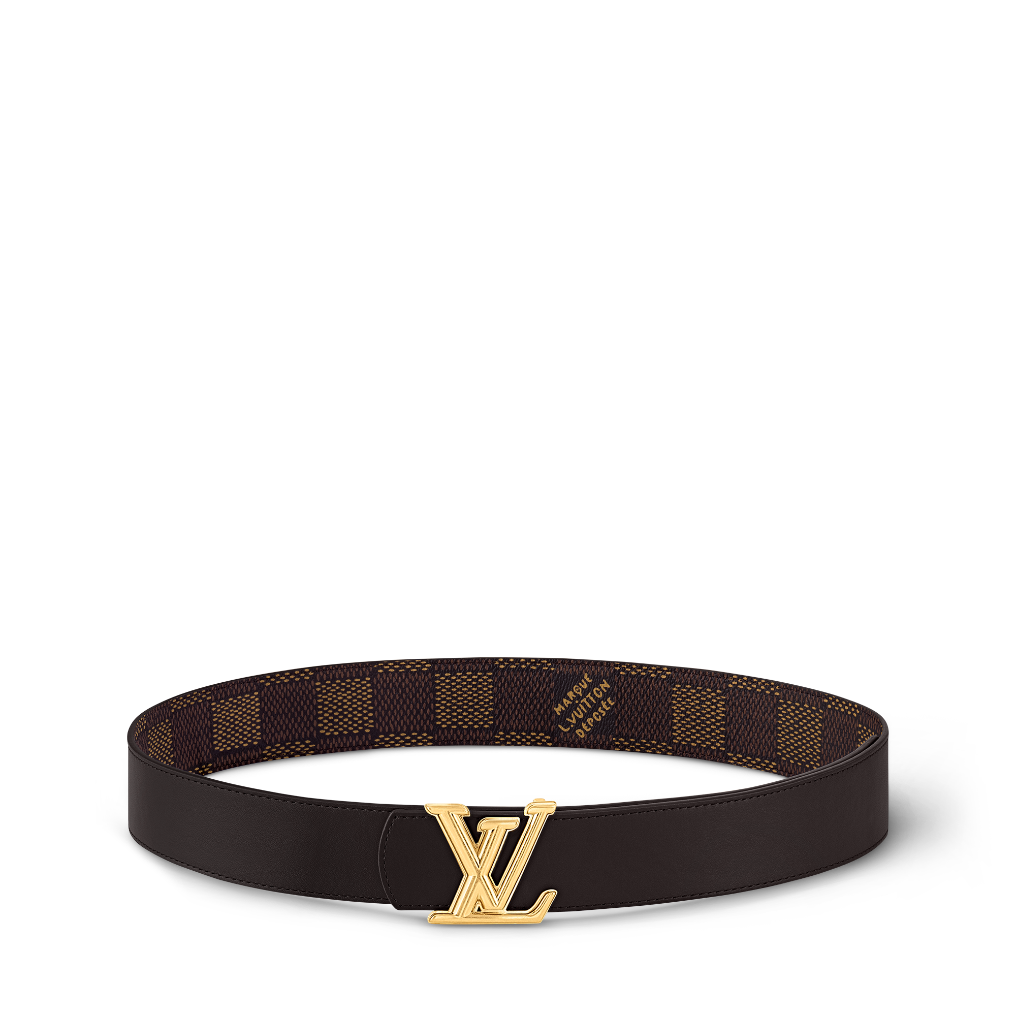 เข็มขัดรุ่น LV Dimension ขนาด 40 มม. ใส่ได้ทั้งสองด้าน Damier Graphite in ผู้ชาย