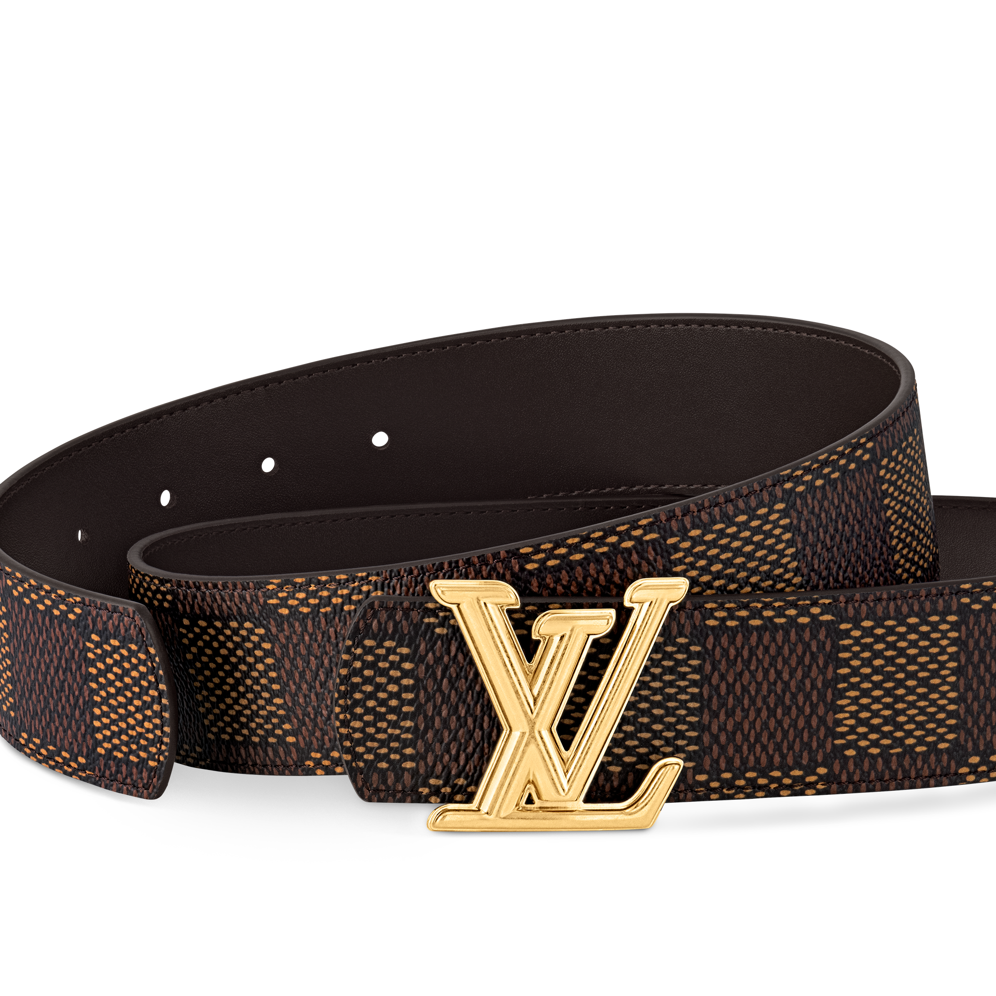 เข็มขัดรุ่น LV Dimension ขนาด 40 มม. ใส่ได้ทั้งสองด้าน Damier Graphite in ผู้ชาย