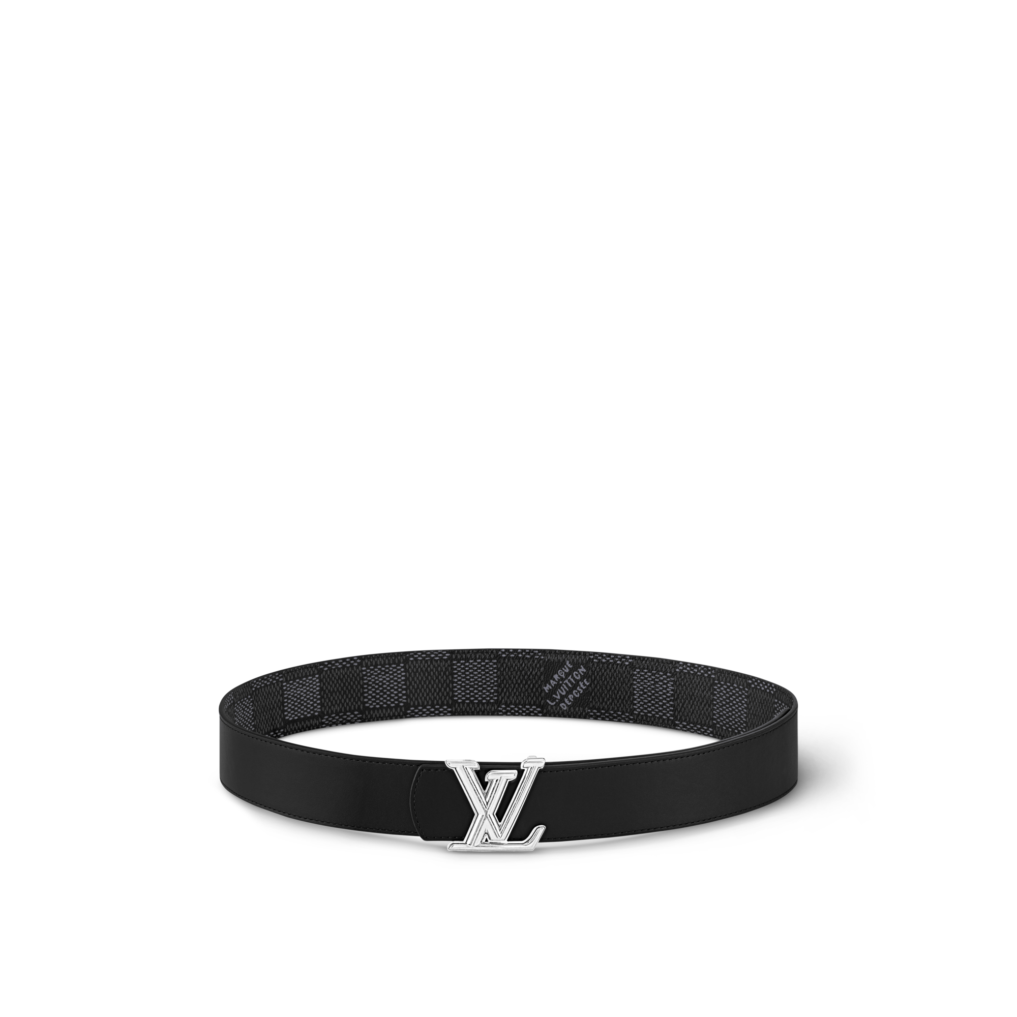 เข็มขัดรุ่น LV Dimension ขนาด 40 มม. ใส่ได้ทั้งสองด้าน Damier Graphite in ผู้ชาย