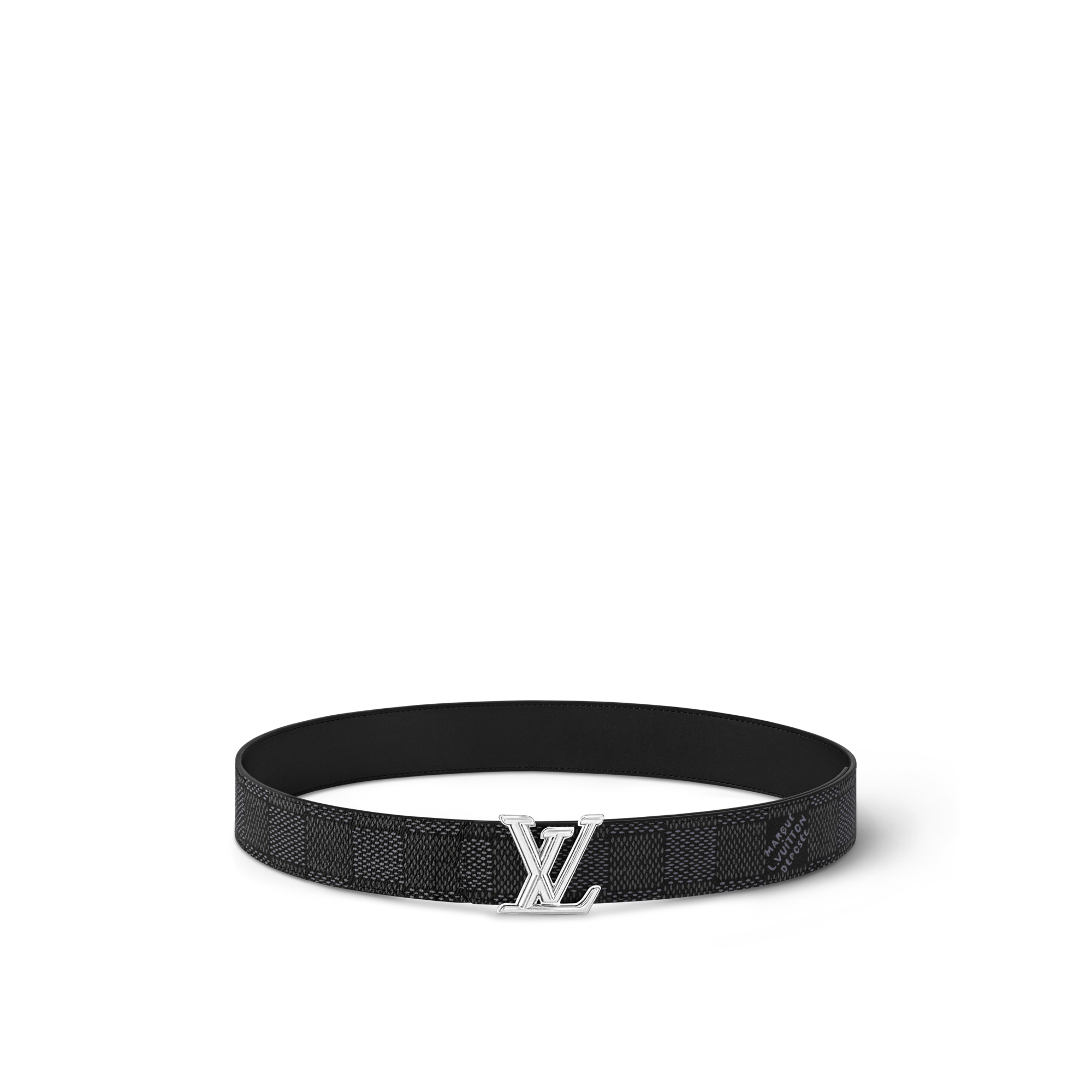 เข็มขัดรุ่น LV Dimension ขนาด 40 มม. ใส่ได้ทั้งสองด้าน Damier Graphite in ผู้ชาย
