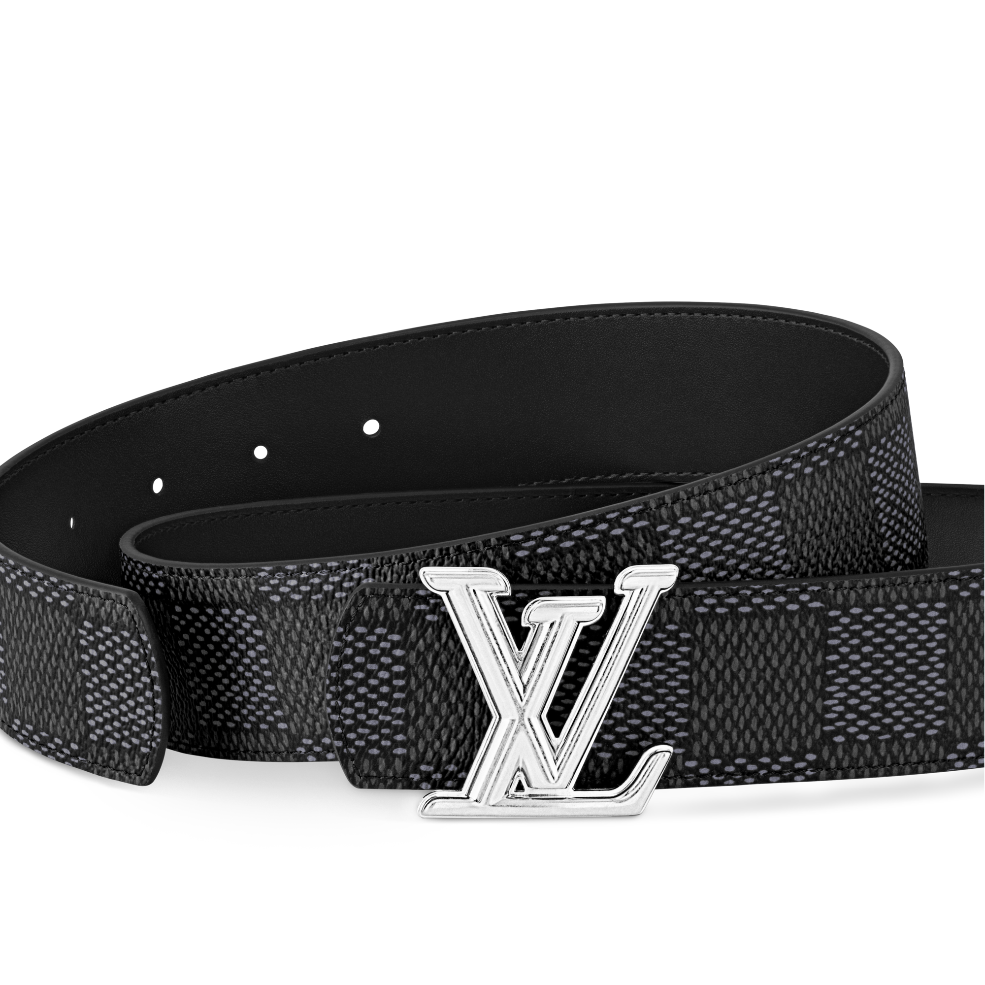 เข็มขัดรุ่น LV Dimension ขนาด 40 มม. ใส่ได้ทั้งสองด้าน Damier Graphite in ผู้ชาย