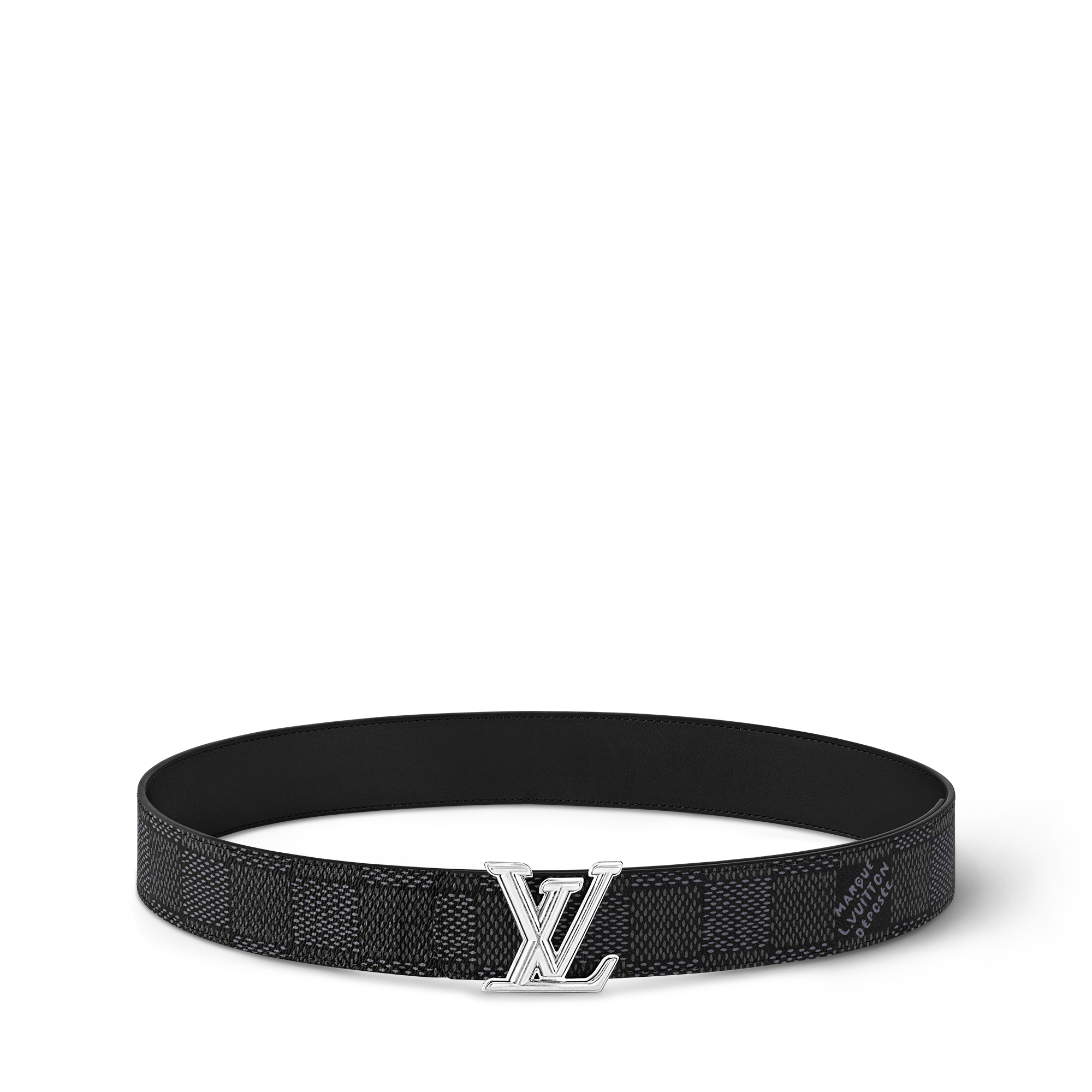 เข็มขัดรุ่น LV Dimension ขนาด 40 มม. ใส่ได้ทั้งสองด้าน Damier Graphite in ผู้ชาย