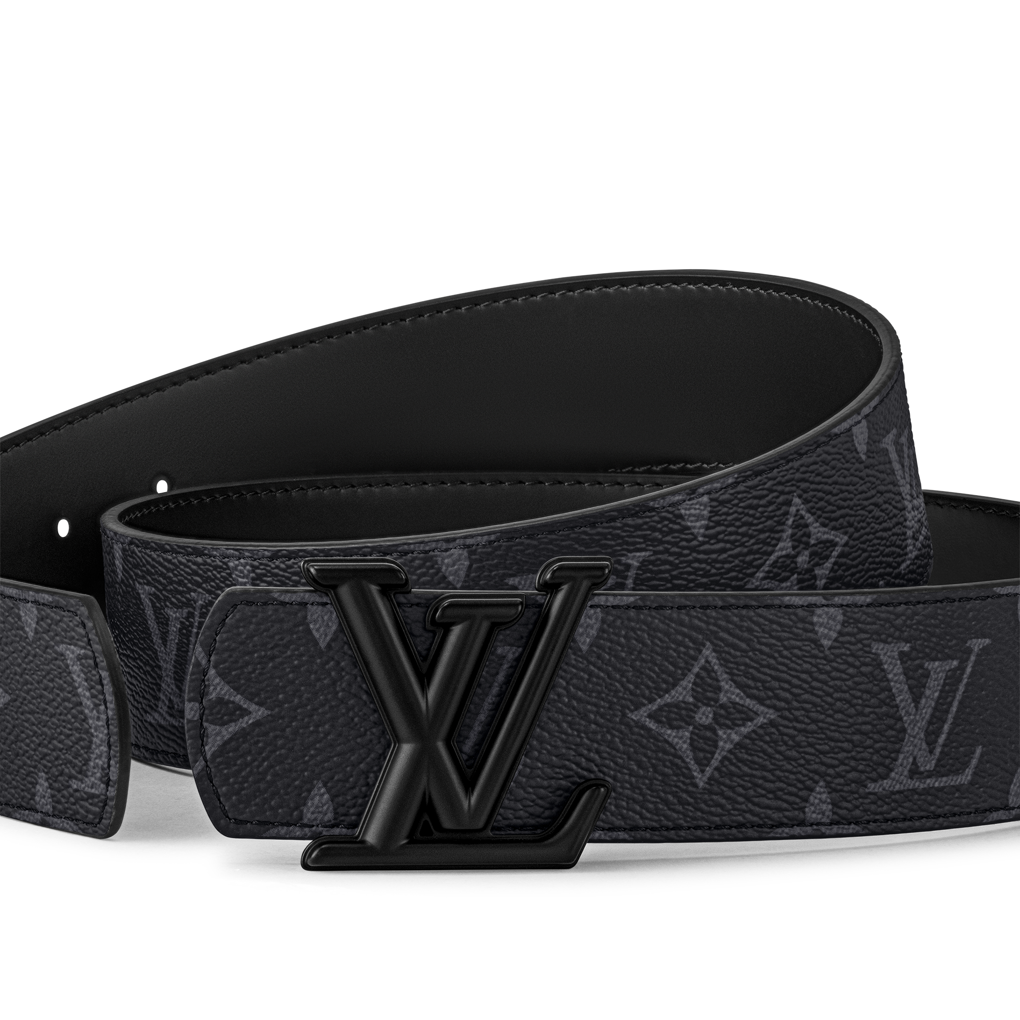 เข็มขัดรุ่น LV Dimension ขนาด 40 มม. ใส่ได้ทั้งสองด้าน Monogram Eclipse in ผู้ชาย