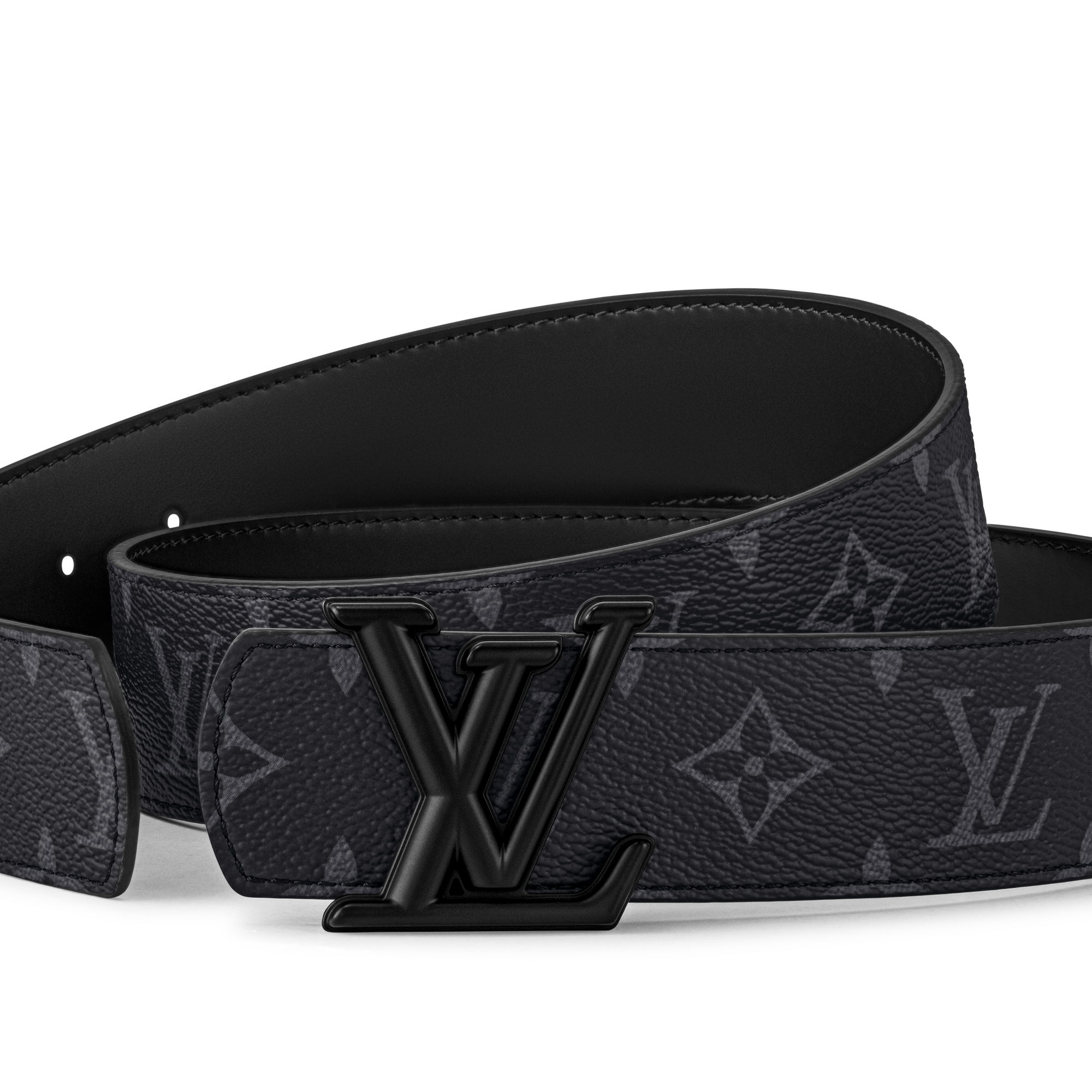 เข็มขัดรุ่น LV Dimension ขนาด 40 มม. ใส่ได้ทั้งสองด้าน Monogram Eclipse in ผู้ชาย