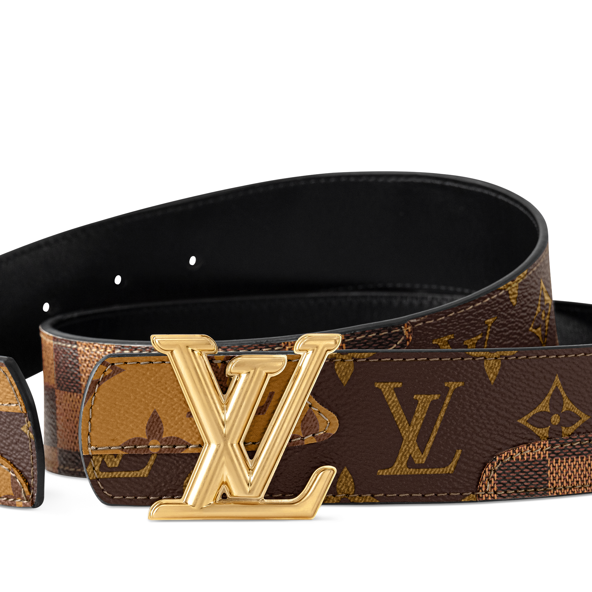 เข็มขัดรุ่น LV Dimension Monogram Landscape ขนาด 40 มม. ใส่ได้ทั้งสองด้าน  in ผู้ชาย