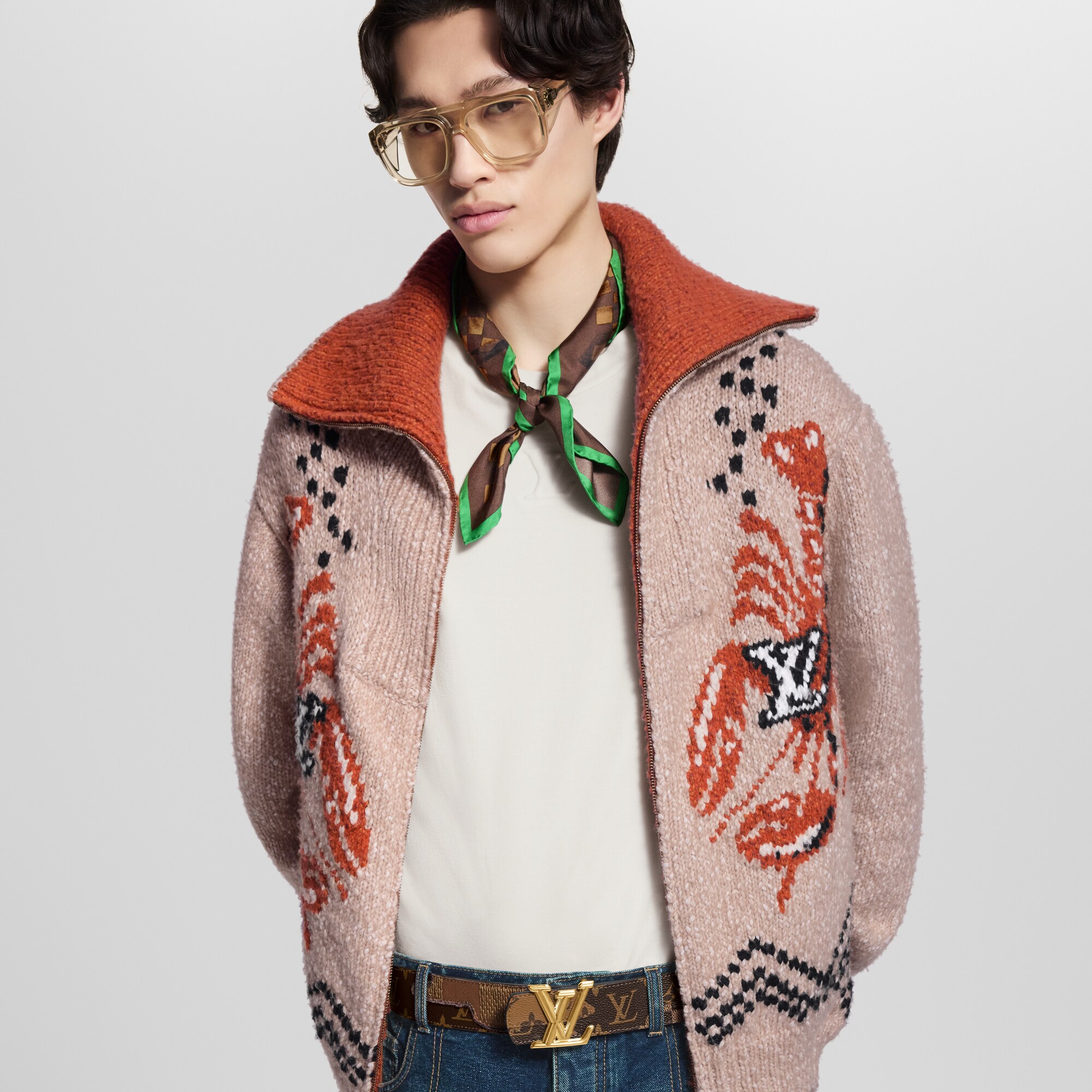 เข็มขัดรุ่น LV Dimension Monogram Landscape ขนาด 40 มม. ใส่ได้ทั้งสองด้าน  in ผู้ชาย