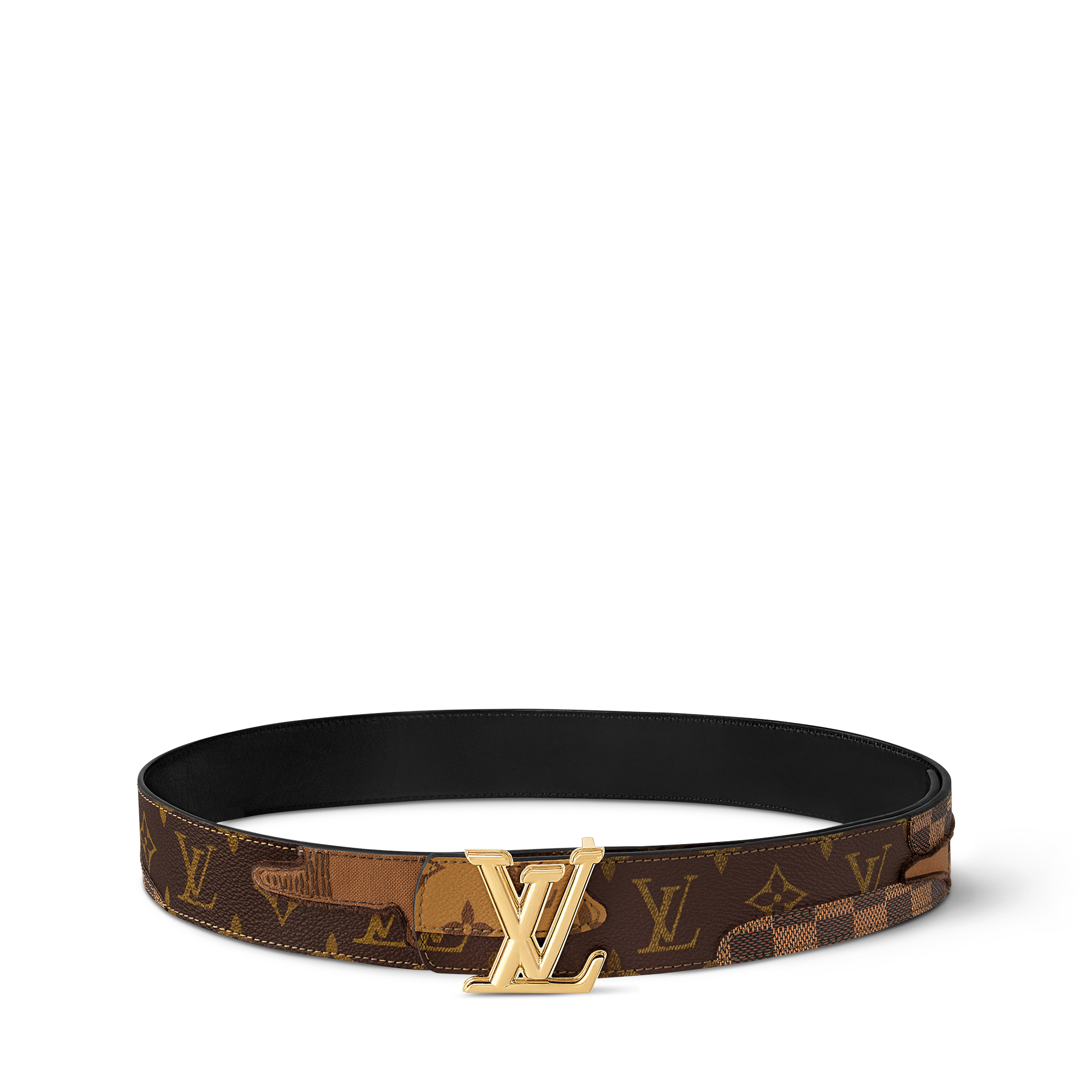เข็มขัดรุ่น LV Dimension Monogram Landscape ขนาด 40 มม. ใส่ได้ทั้งสองด้าน  in ผู้ชาย