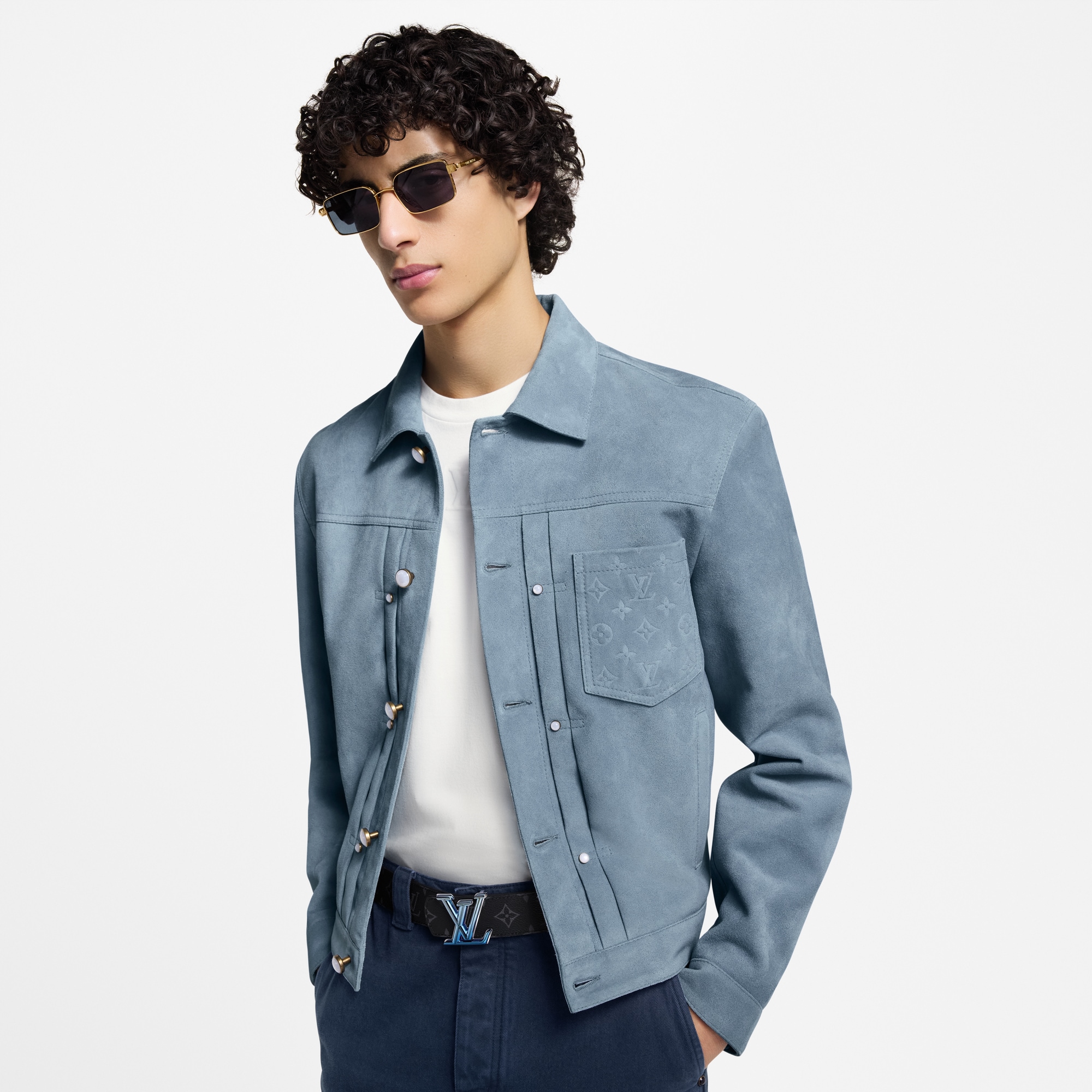 เข็มขัดรุ่น LV Dimension Sunset ขนาด 40 มม. ใส่ได้ทั้งสองด้าน  in ผู้ชาย