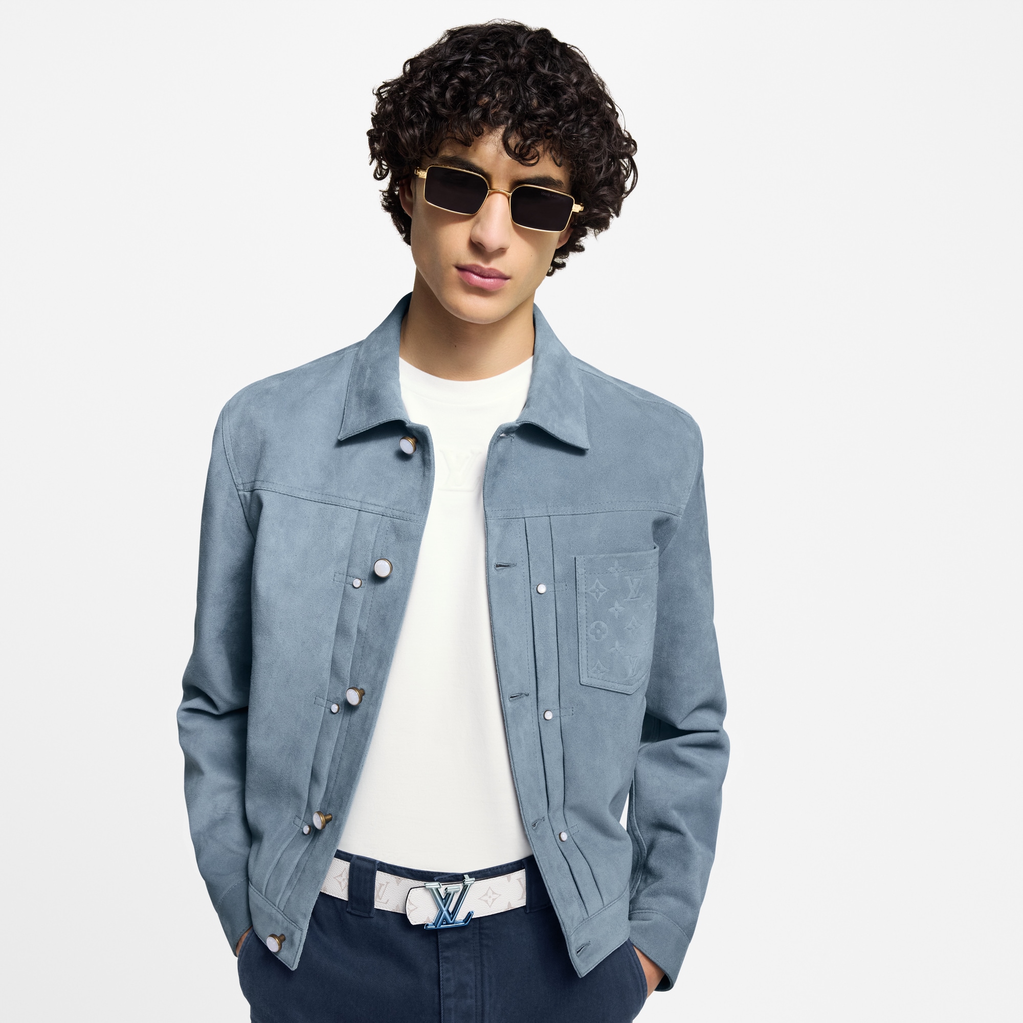 เข็มขัดรุ่น LV Dimension Sunset ขนาด 40 มม. ใส่ได้ทั้งสองด้าน  in ผู้ชาย