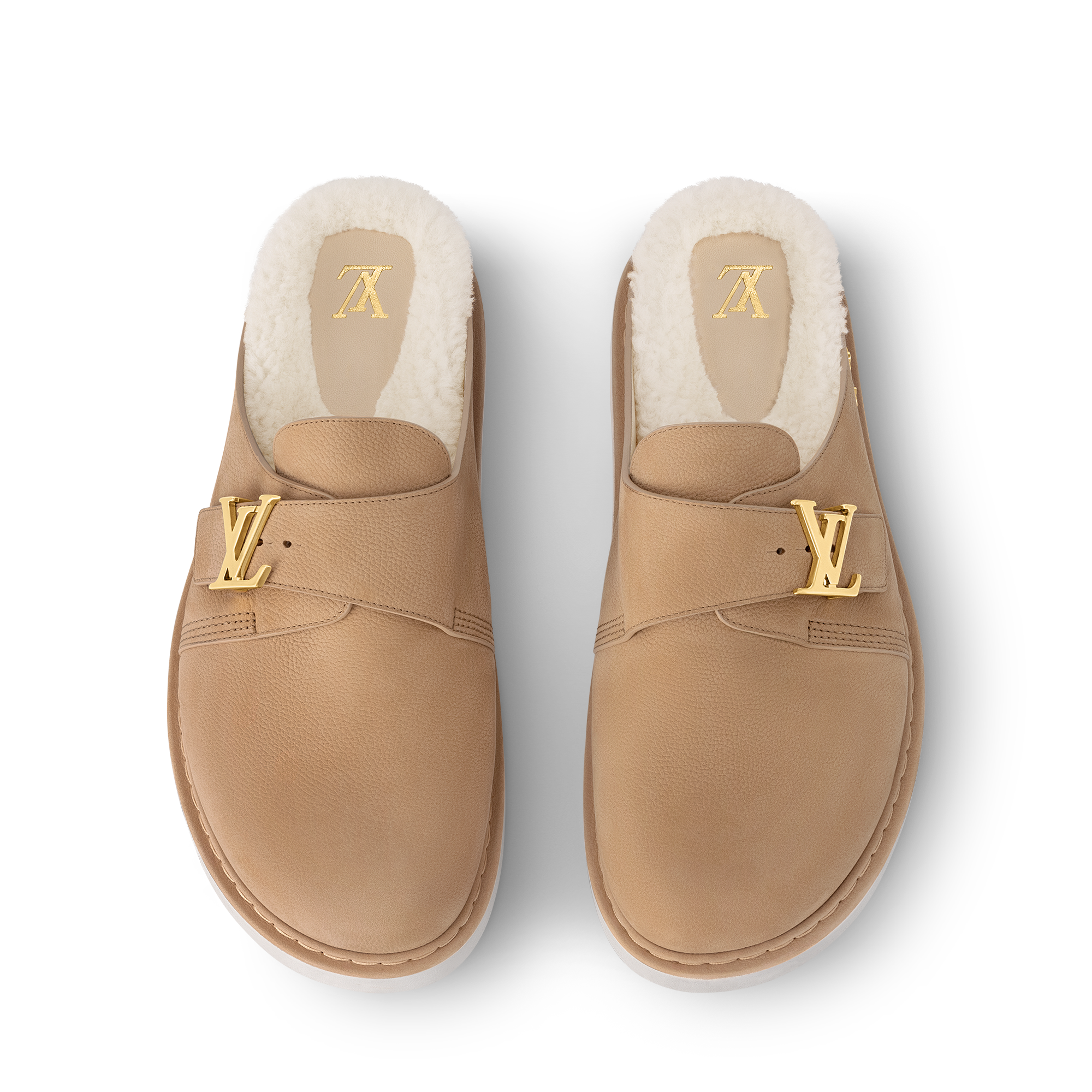 รองเท้าสวมเปิดส้นขนแกะรุ่น LV Easy  in ผู้ชาย
