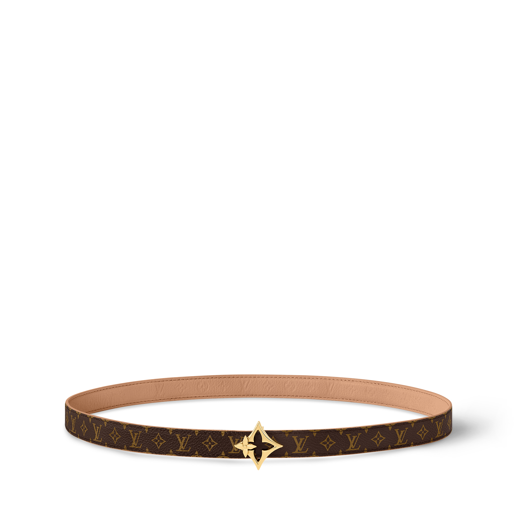 เข็มขัดรุ่น LV Flowergram ขนาด 20 มม. ใส่ได้ทั้งสองด้าน  in ผู้หญิง