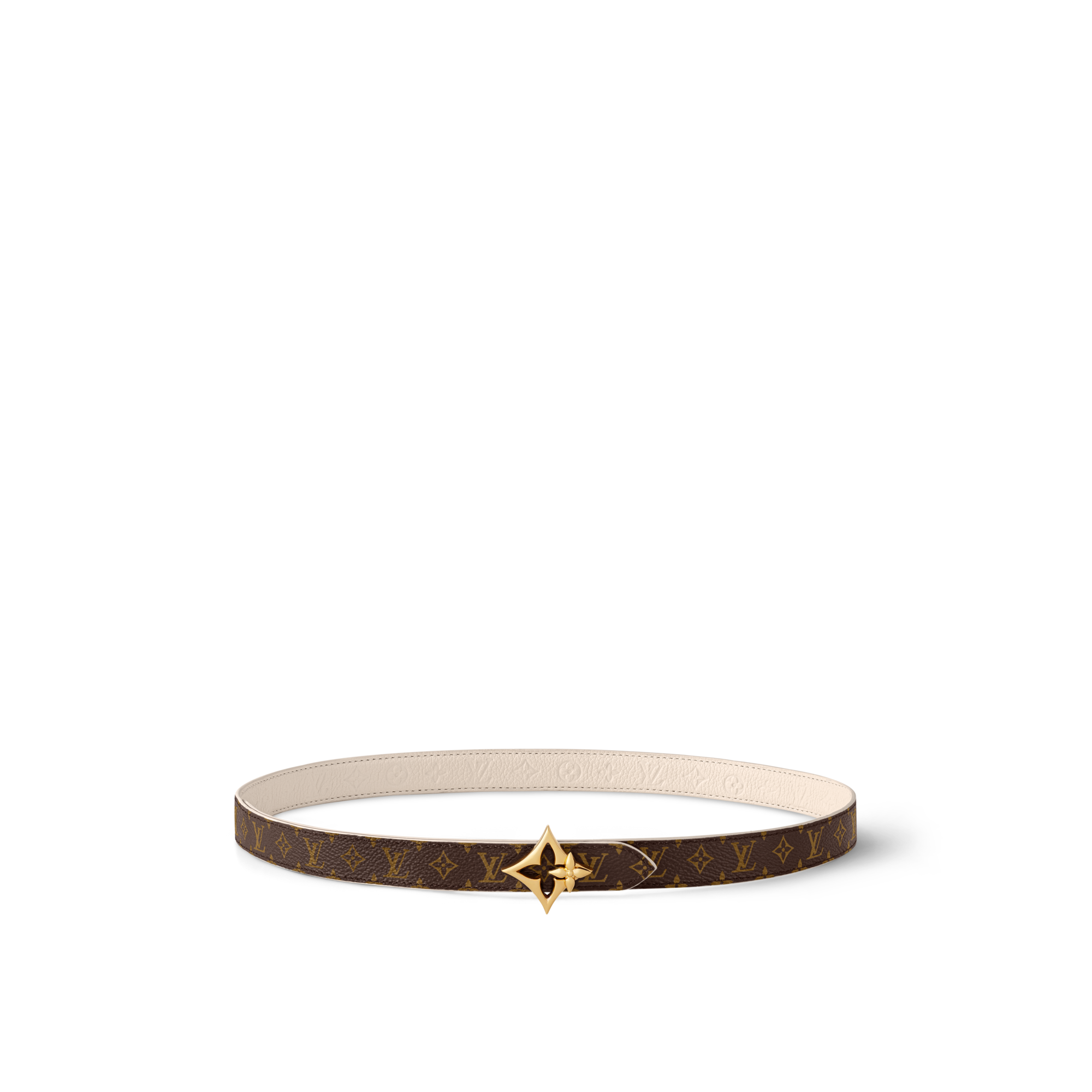 เข็มขัดรุ่น LV Flowergram ขนาด 20 มม. ใส่ได้ทั้งสองด้าน  in ผู้หญิง